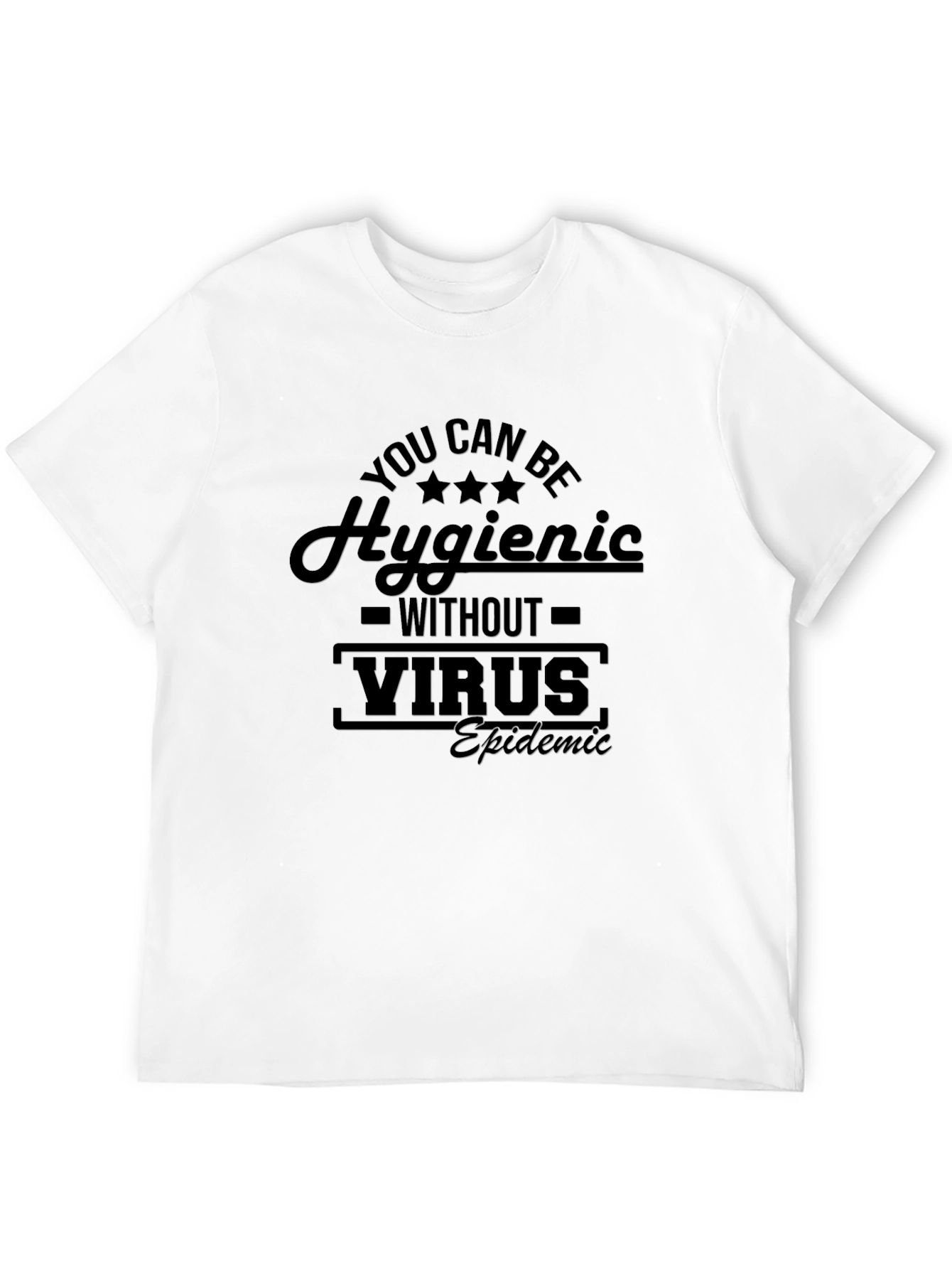 Black Hygienic Without Virus T-Shirt - Black view 12