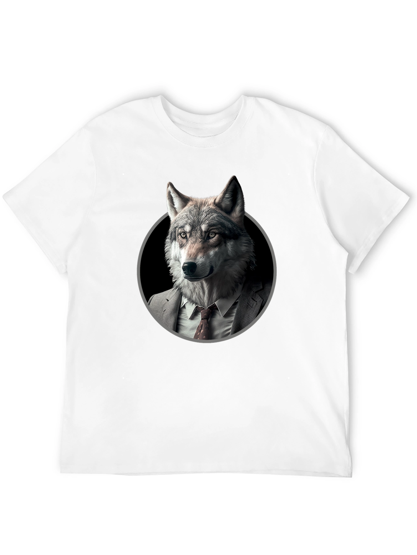 Black Wolf in Suit Graphic T-Shirt - Mens view 12