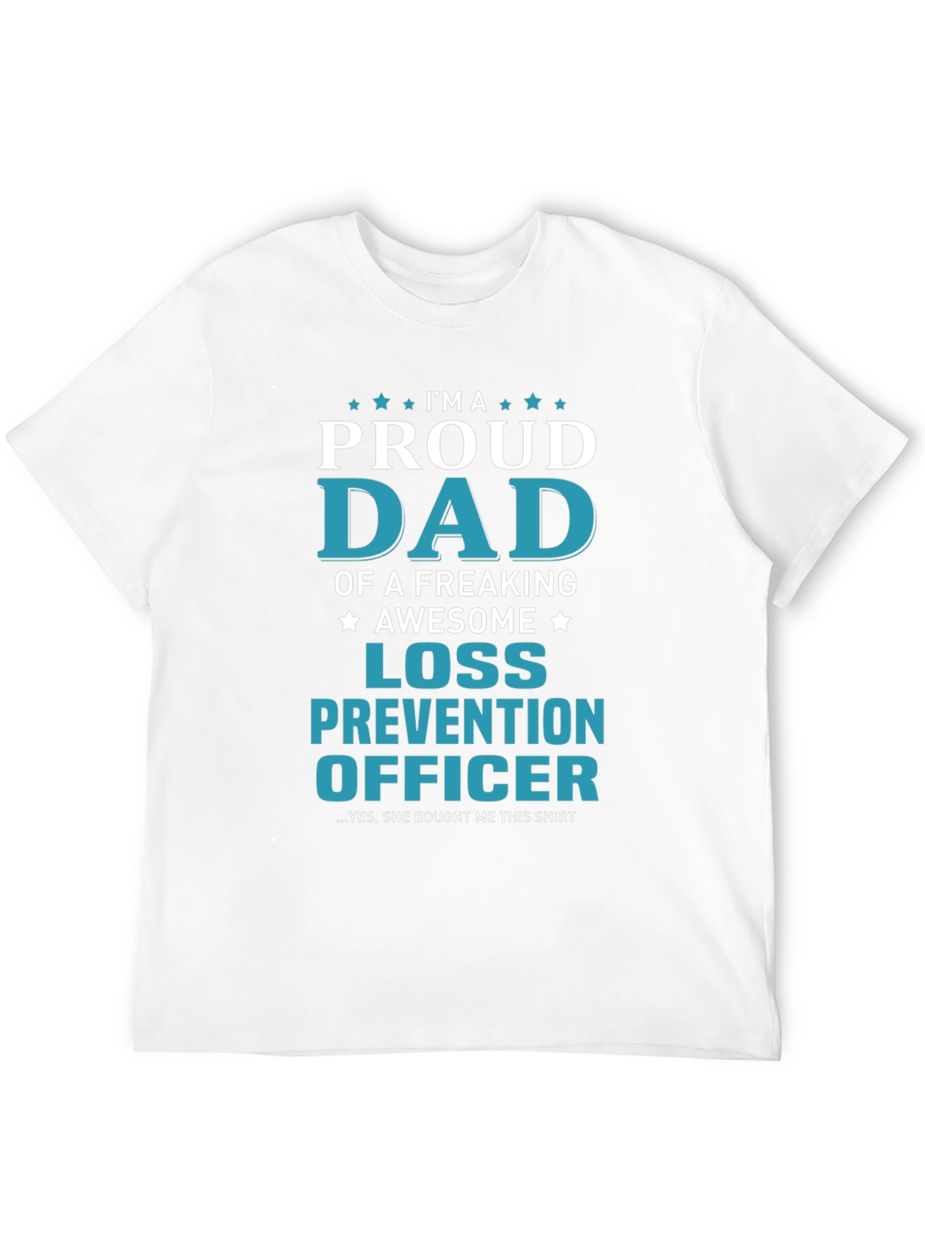 Black Proud Dad Loss Prevention Officer Graphic T-Shirt view 12
