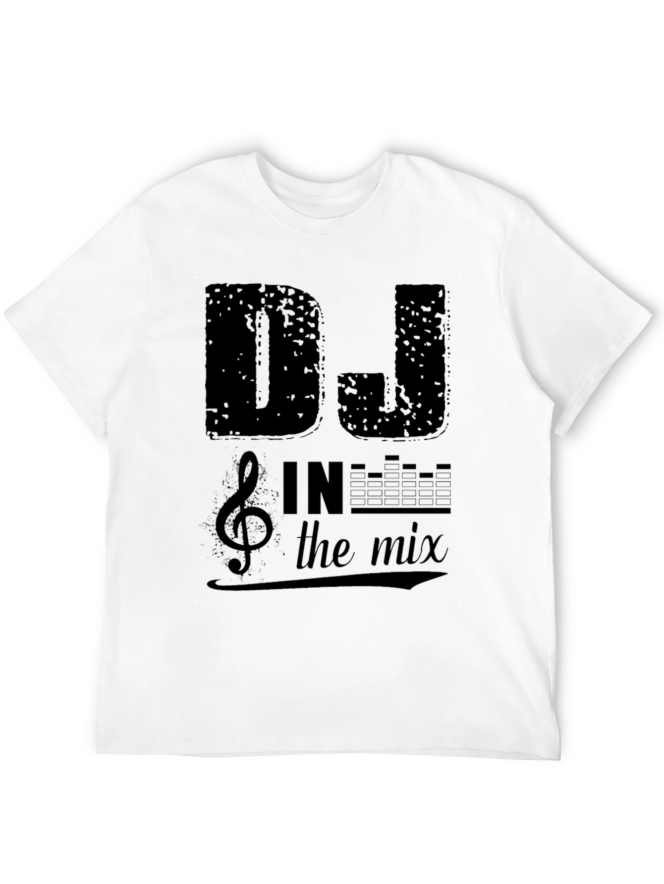 Black DJ In The Mix Graphic Print Black T-Shirt view 12