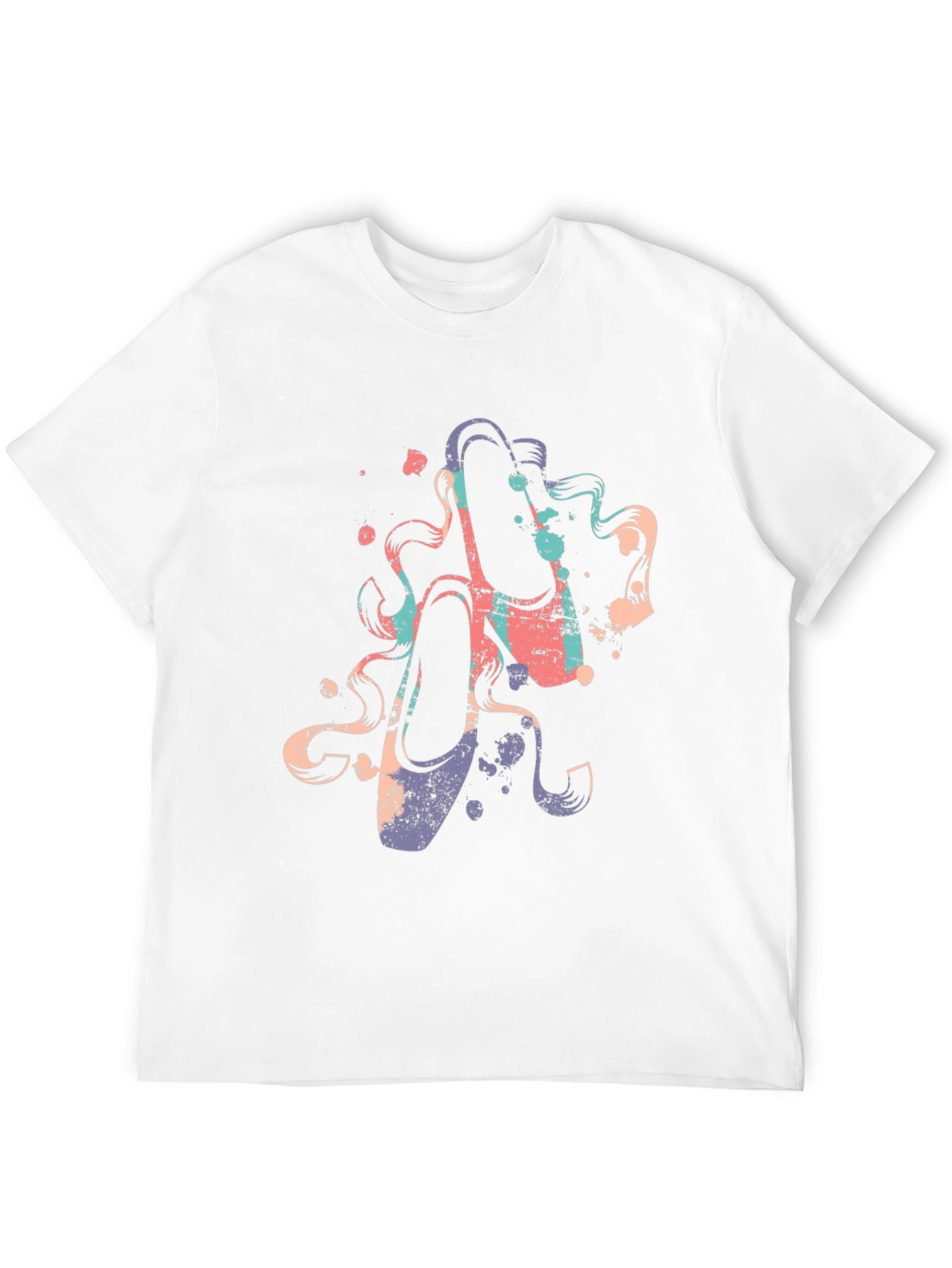 Black Ballet Shoe Graphic Tee - Artsy Black T-Shirt view 12