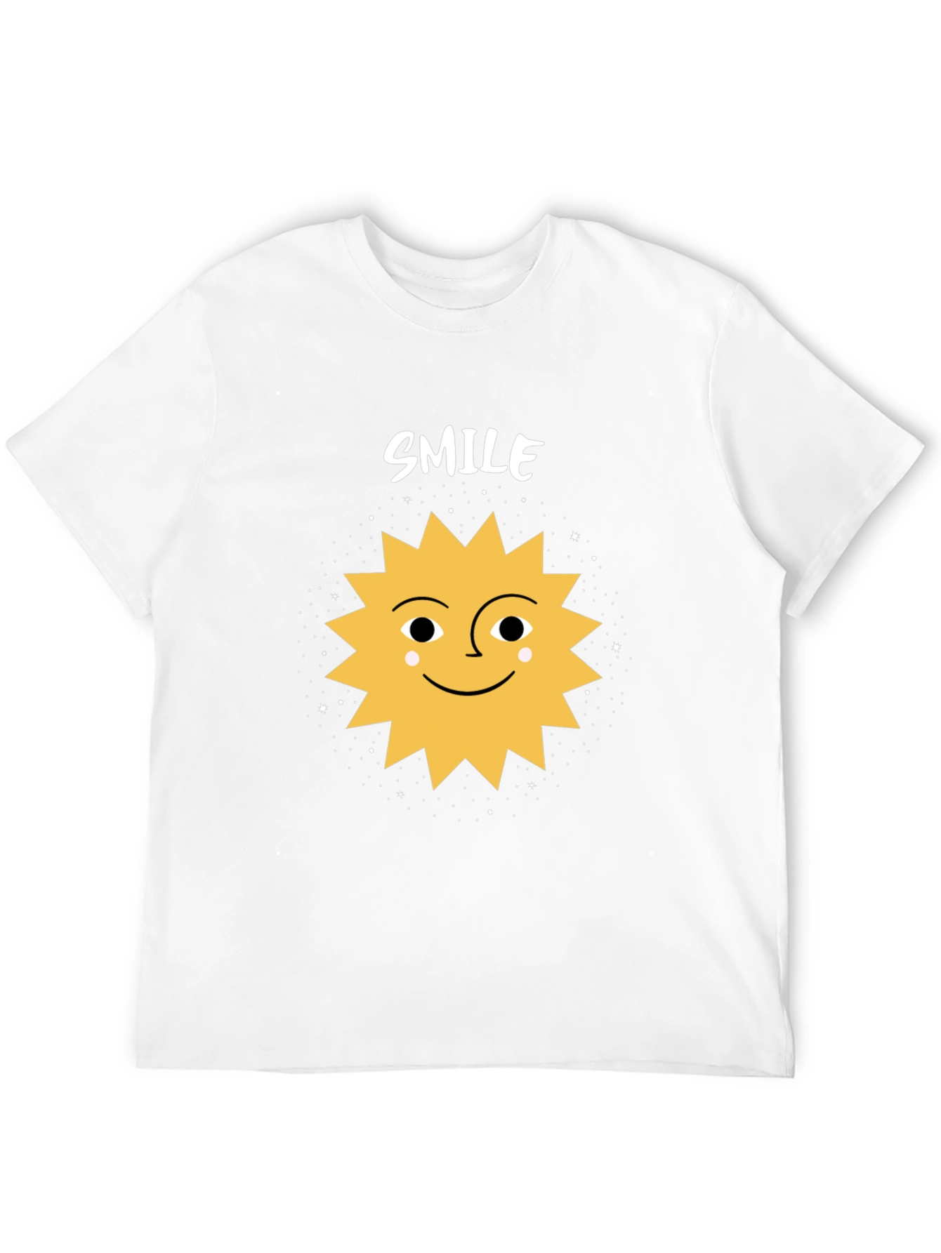 Black Smile Sun Graphic Tee - Black Cotton Blend Shirt view 12