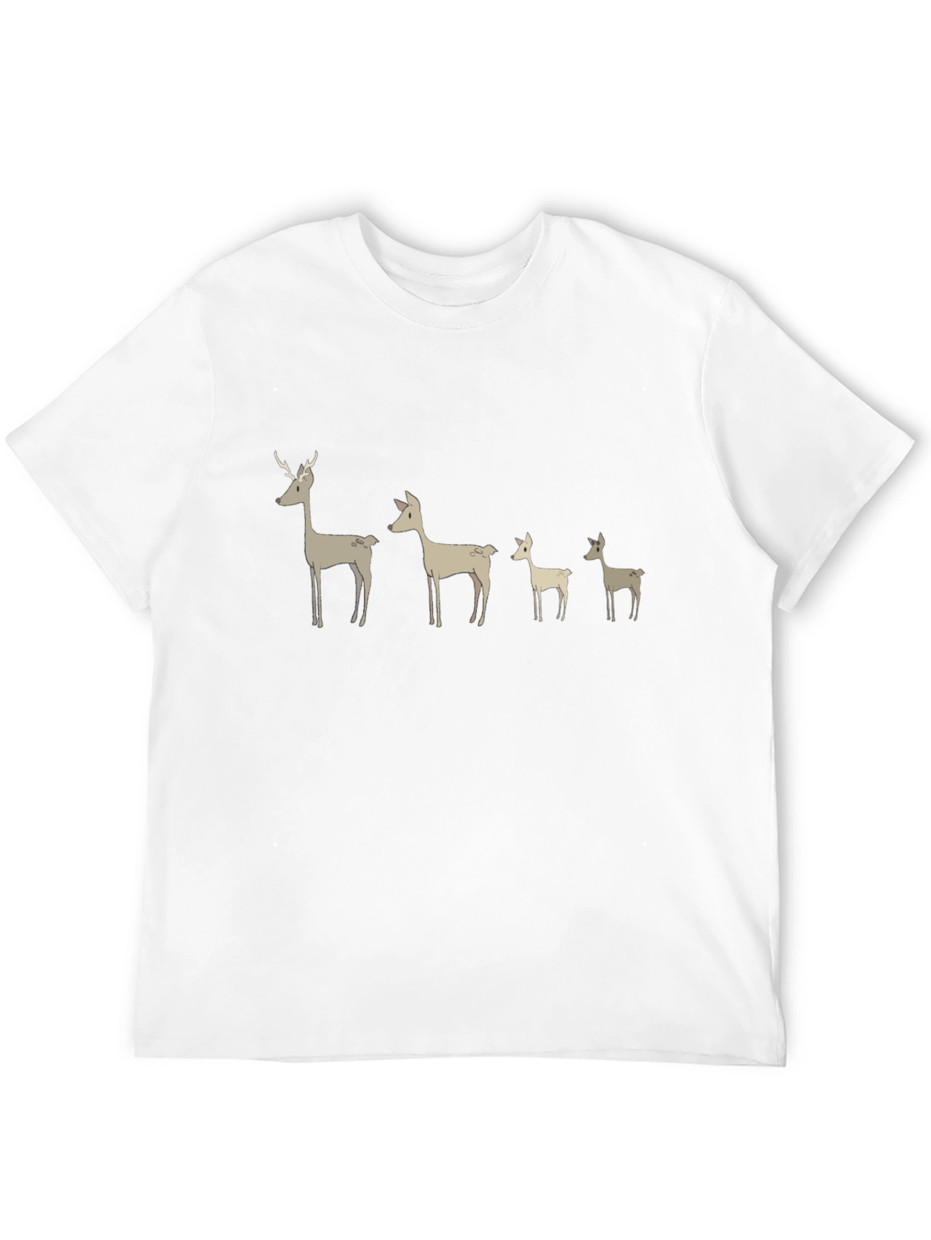 Black Deer Family Graphic T-Shirt - Black view 12