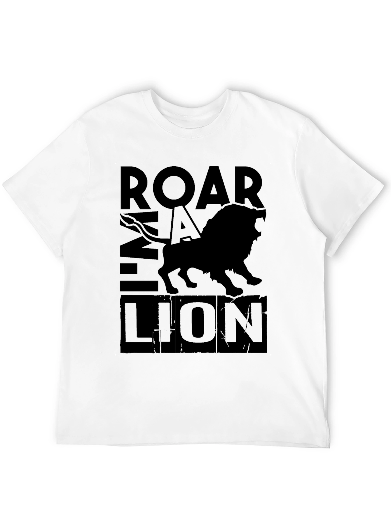 Black Roar Lion Black Graphic Tee view 12