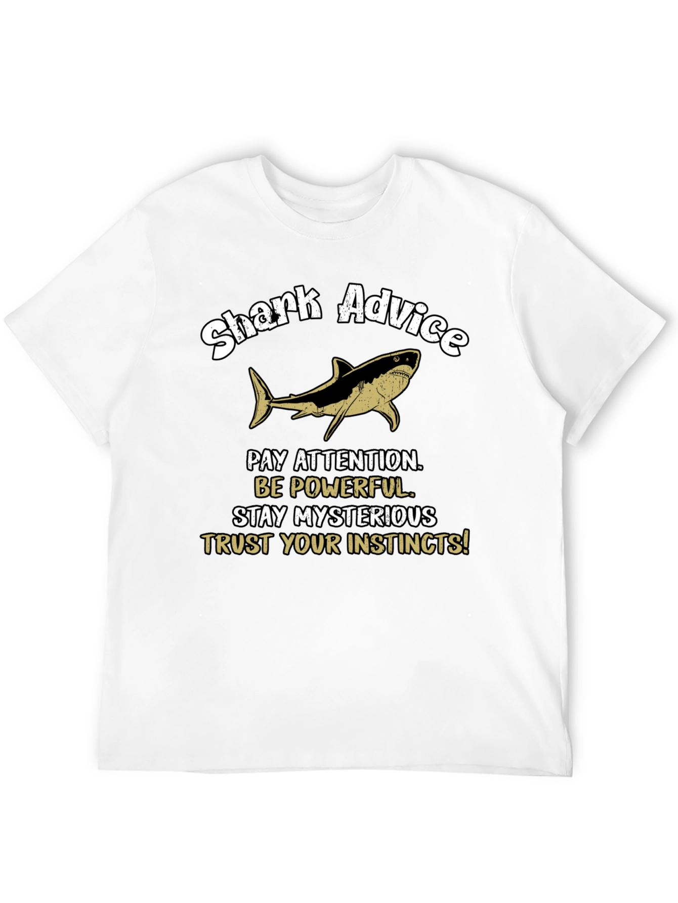 Black Shark Advice Graphic T-Shirt - Pay Attention Tee view 12