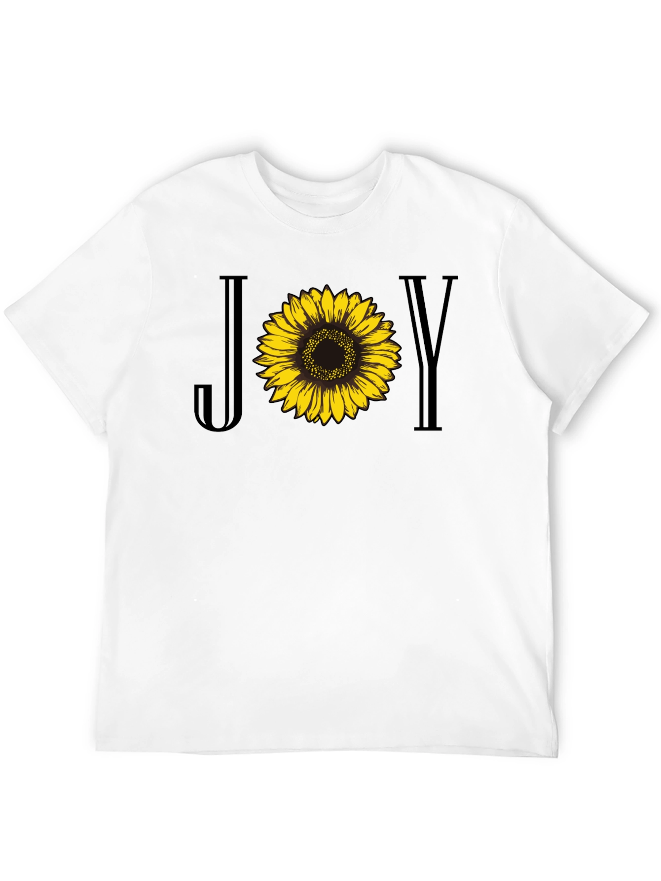 Black Joy Sunflower Graphic Tee - Black Cotton Blend view 12