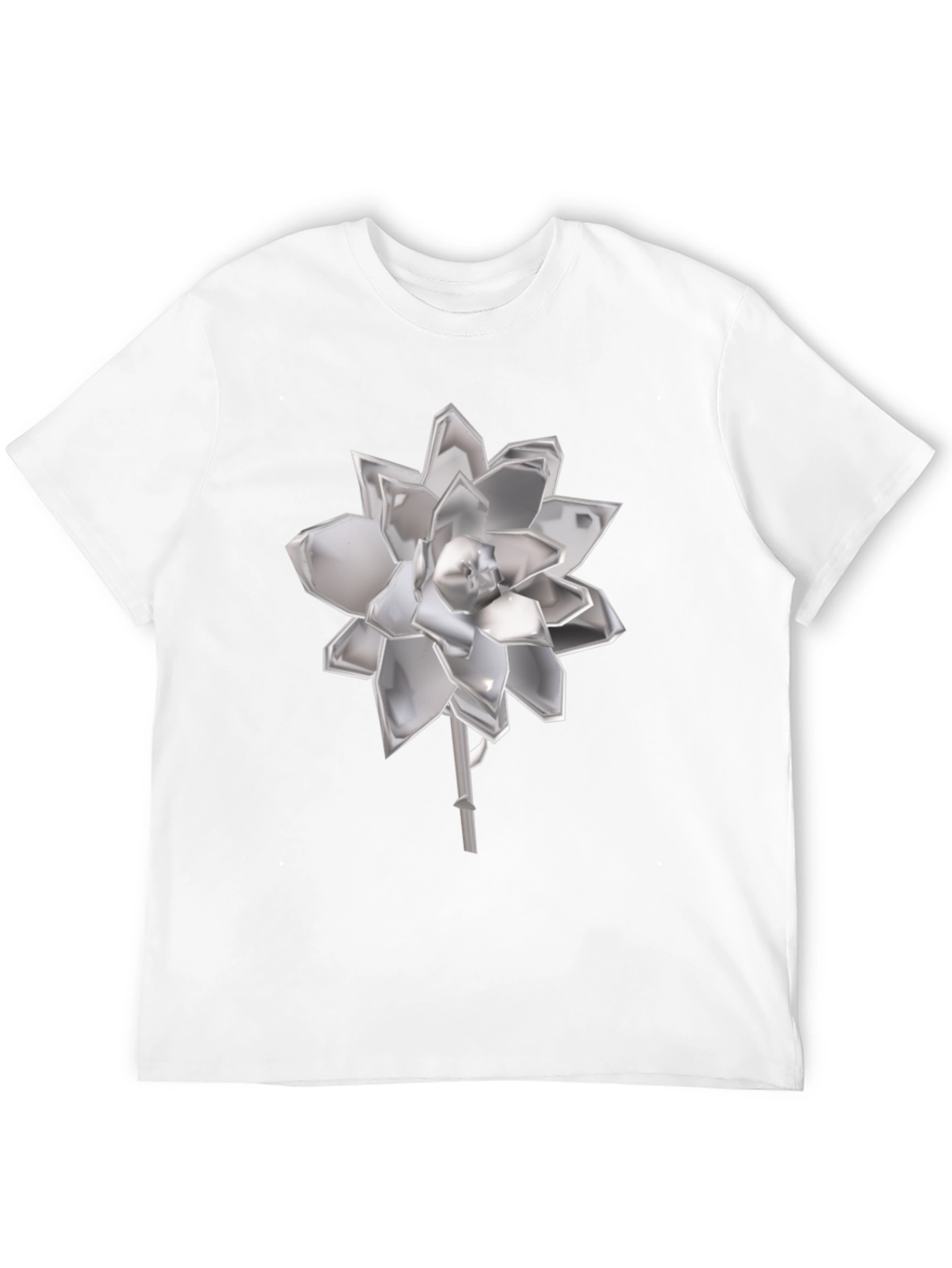 Black Modern Floral Graphic Tee - Sleek and Stylish view 12