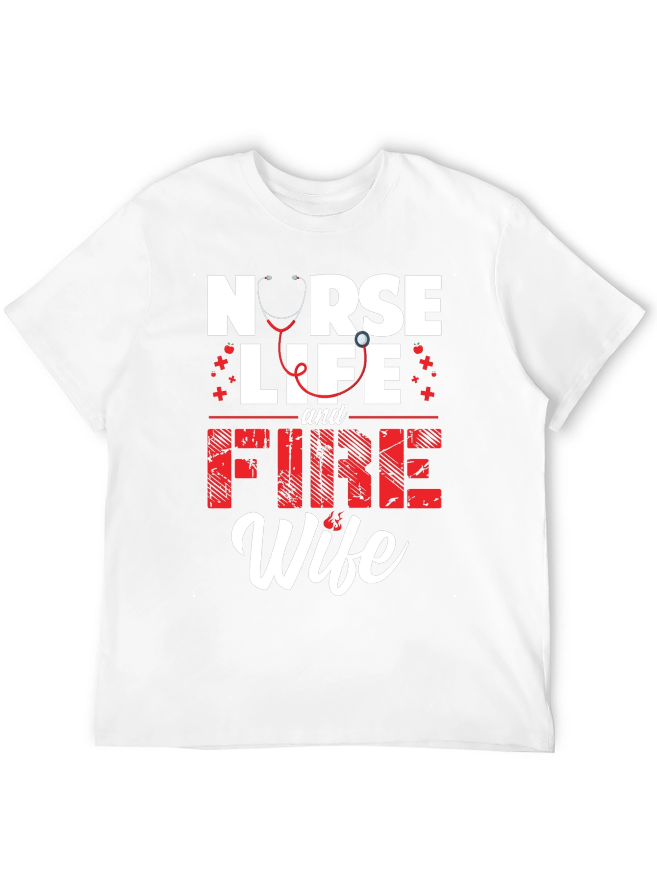 Black Nurse Life & Fire Wife Graphic T-Shirt view 12