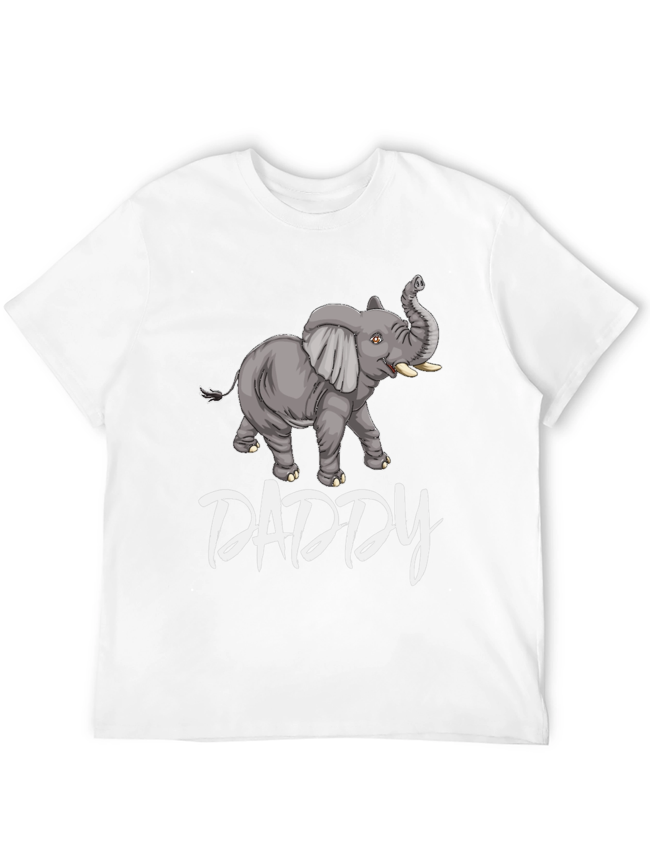 Black Daddy Elephant Graphic Tee - Black Cotton T-Shirt view 12