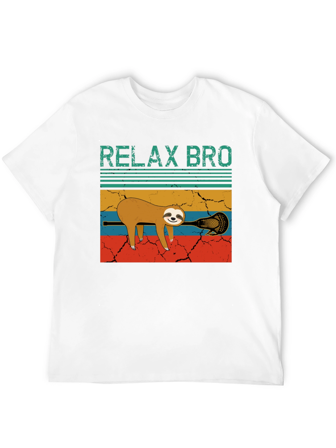 Black Relax Bro Sloth Lacrosse Graphic Tee view 12