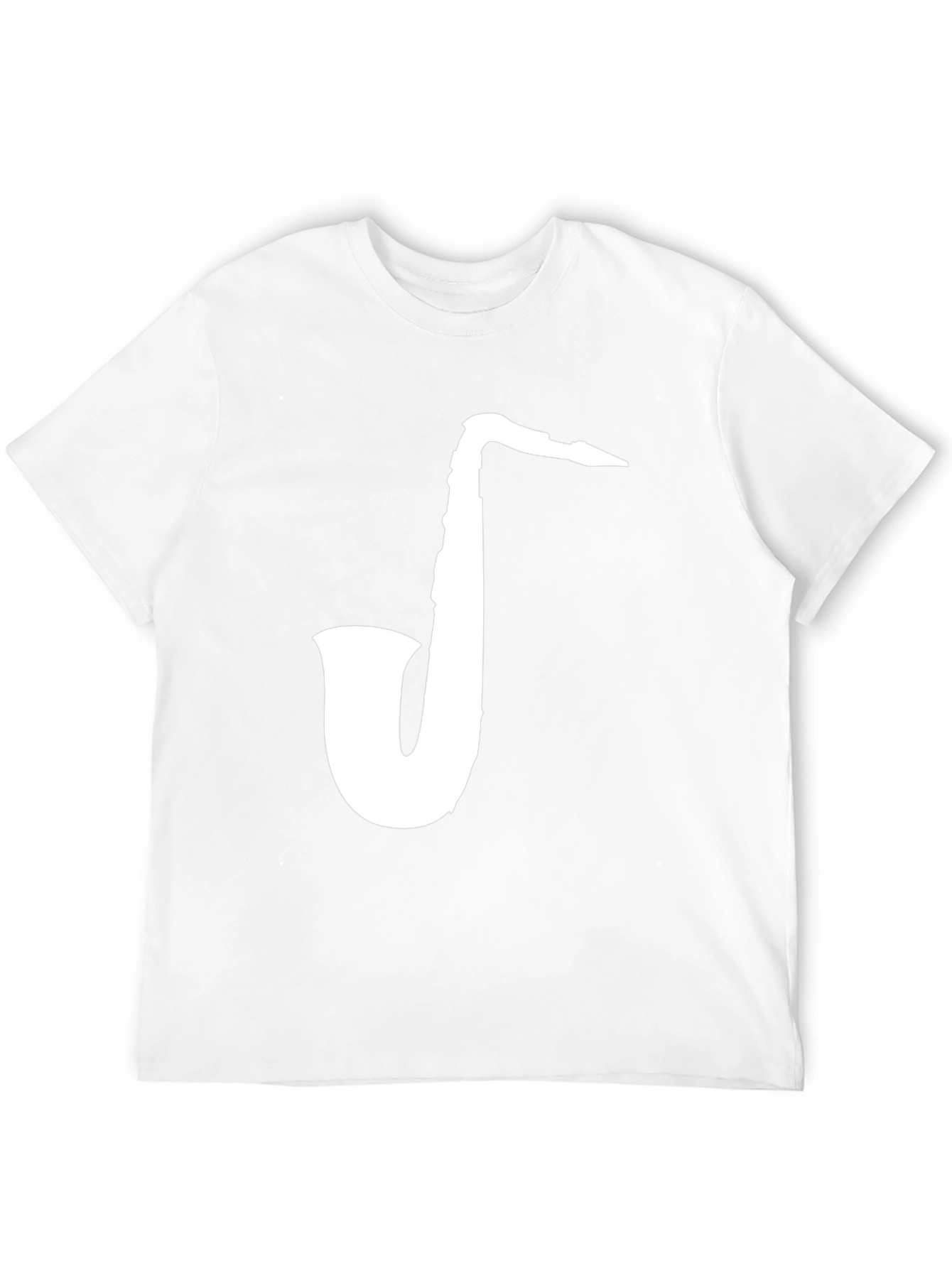 Black Saxophone Graphic Tee - Black Cotton T-Shirt view 12