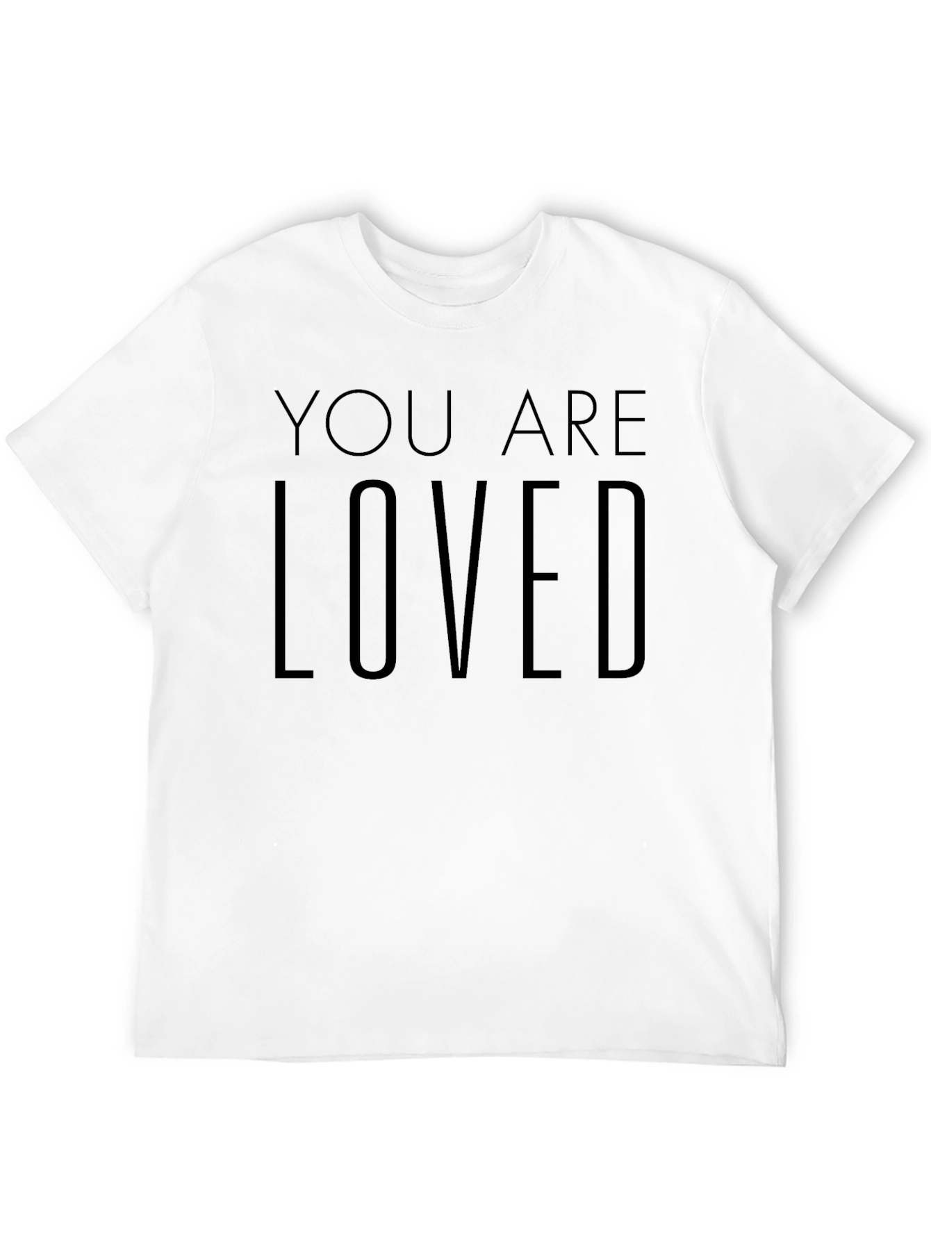 Black You Are Loved Graphic Tee - Black Cotton Blend T-Shirt view 12