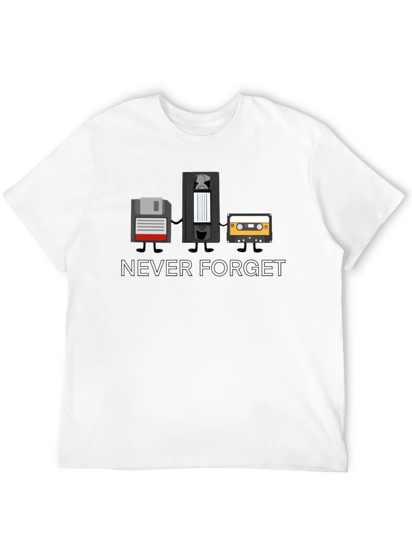Black Never Forget Retro Tech T-Shirt view 12