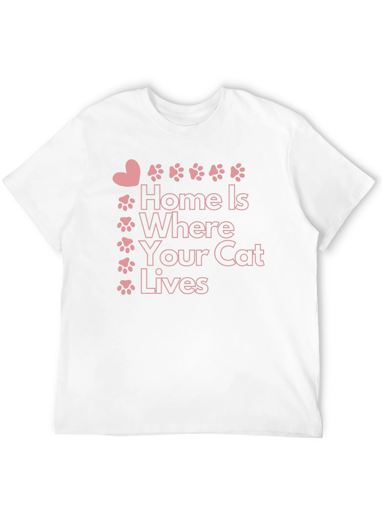 Black Home is Where Your Cat Lives Graphic Tee view 12