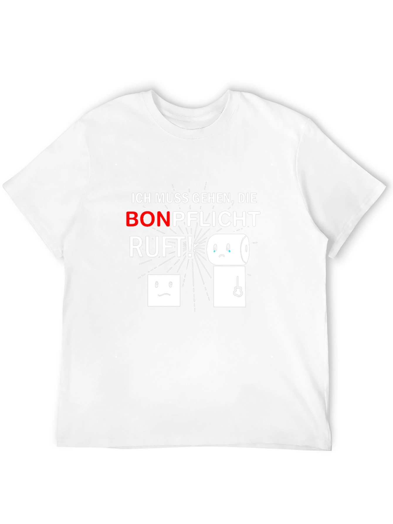 Black Ich Muss Gehen T-Shirt Funny Toilet Paper Design view 12