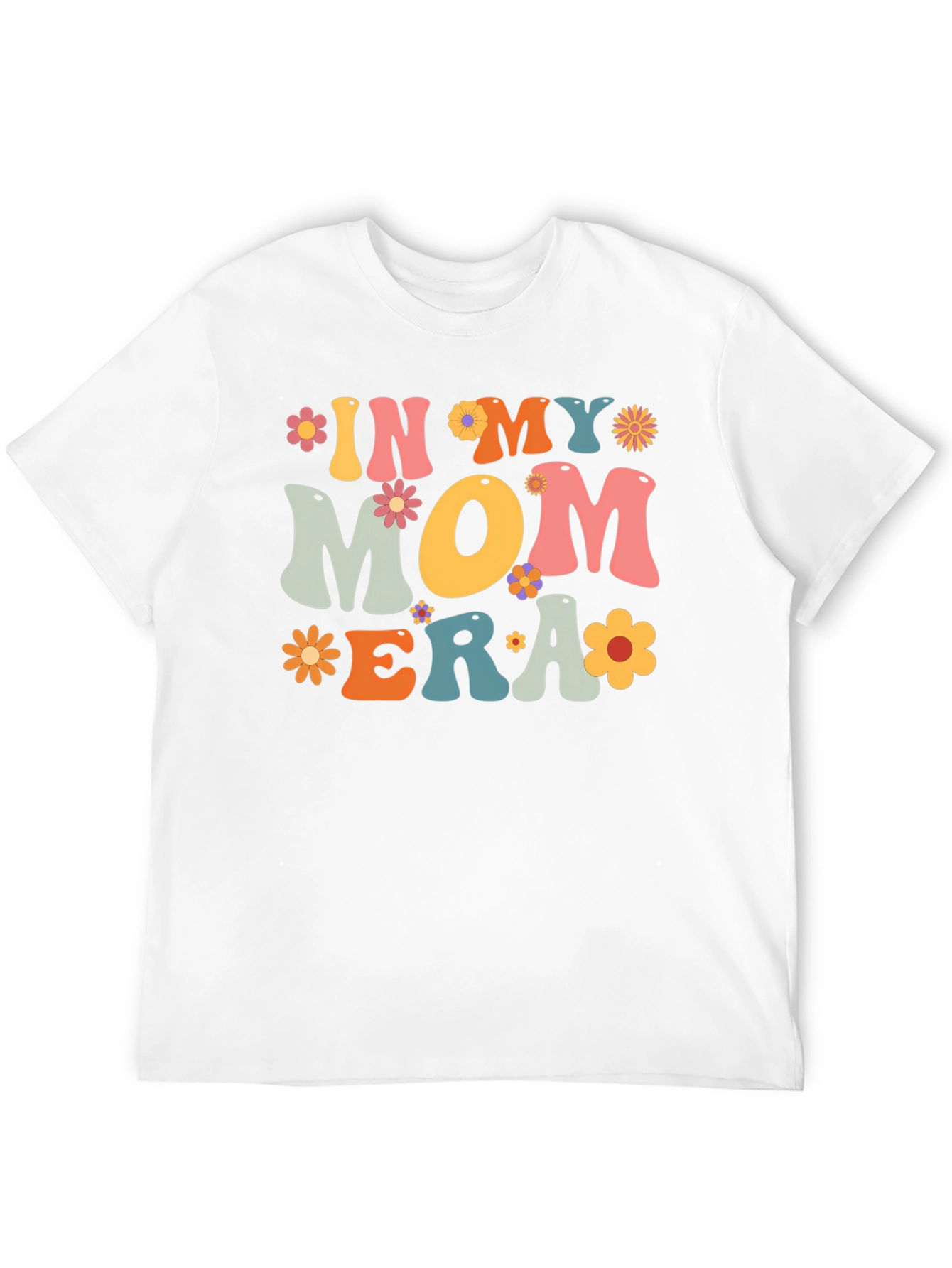 Black In My Mom Era Graphic Tee - Retro Floral T-Shirt view 12