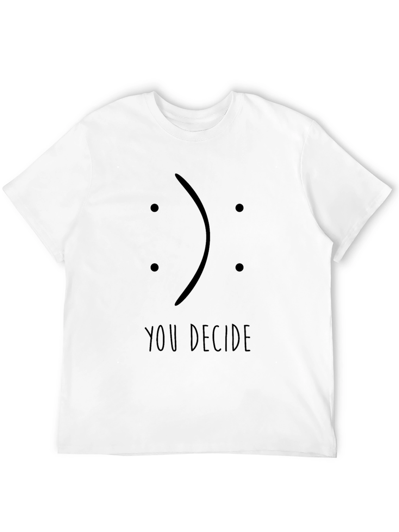 Black You Decide Graphic Tee - Unisex Black T-Shirt view 12