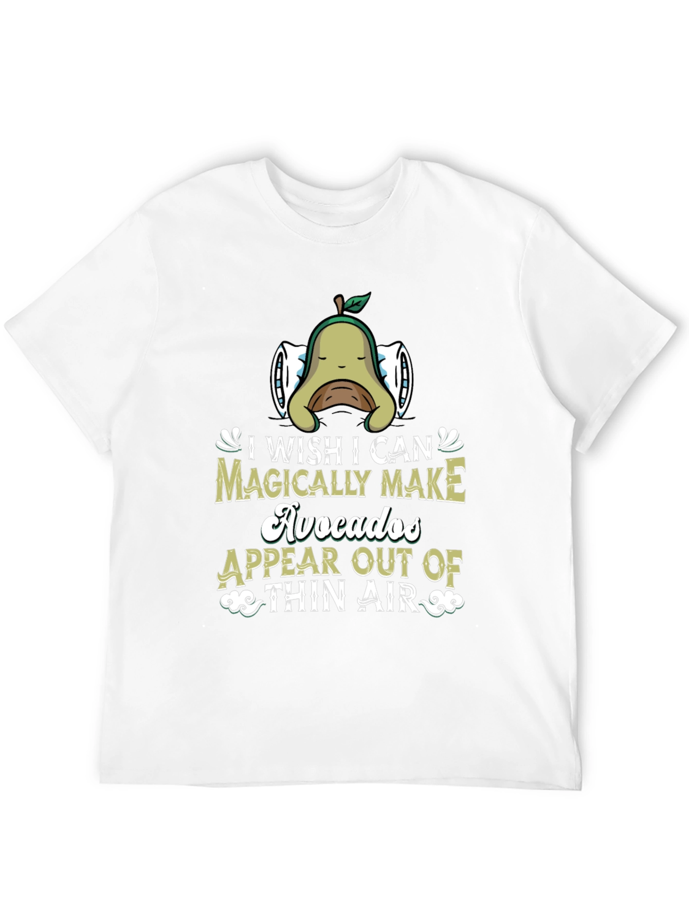 Black Magical Avocado Graphic Tee - Unisex Black T-Shirt view 12