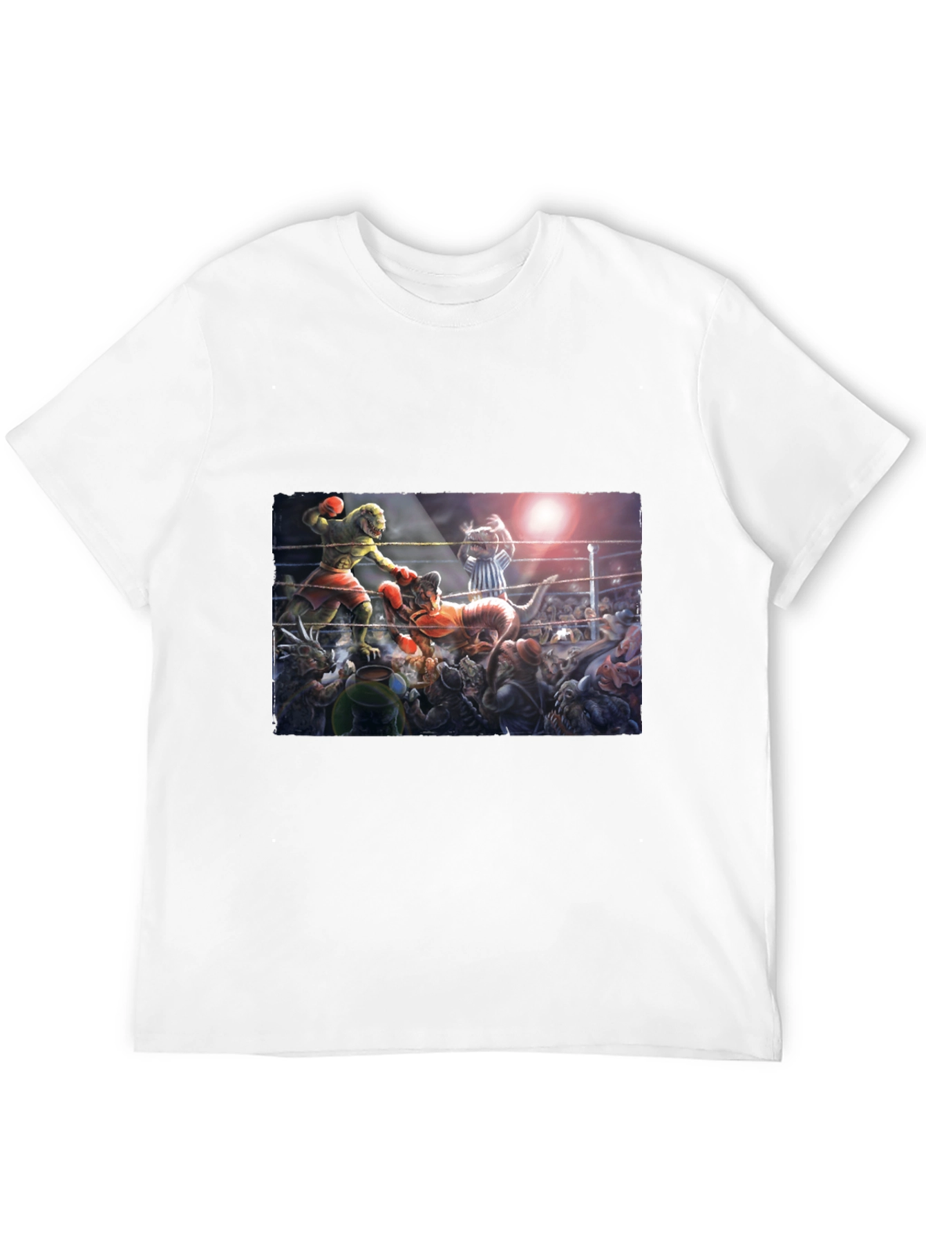 Black Dino Boxing Match Graphic Tee view 12