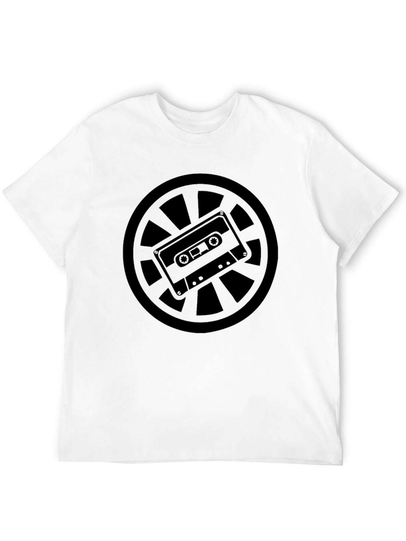 Black Retro Cassette Tape Graphic Tee - Black view 12