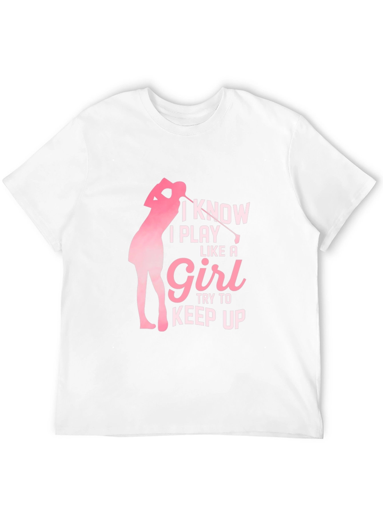 Black I Play Like a Girl Golf T-Shirt view 12
