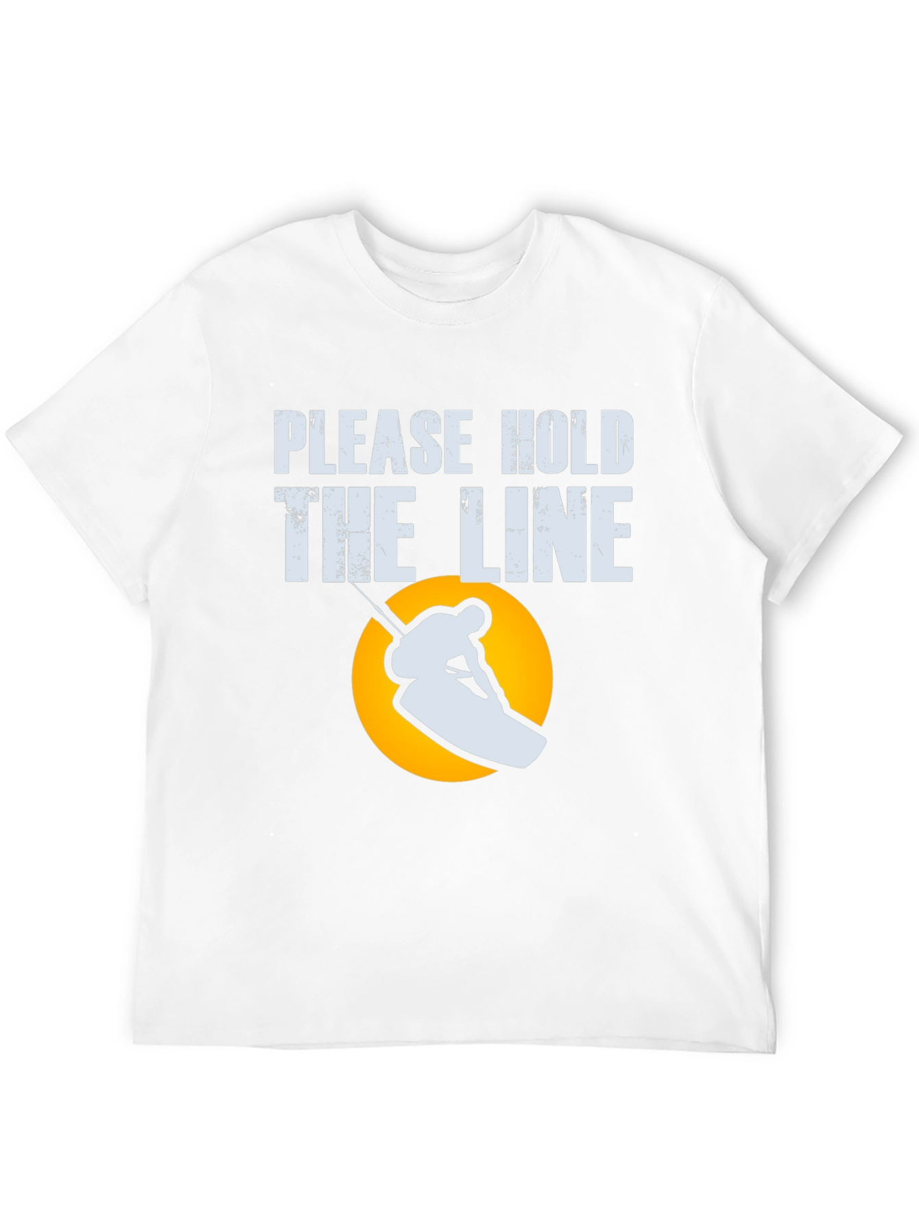 Black Please Hold the Line Skier Graphic Tee view 12