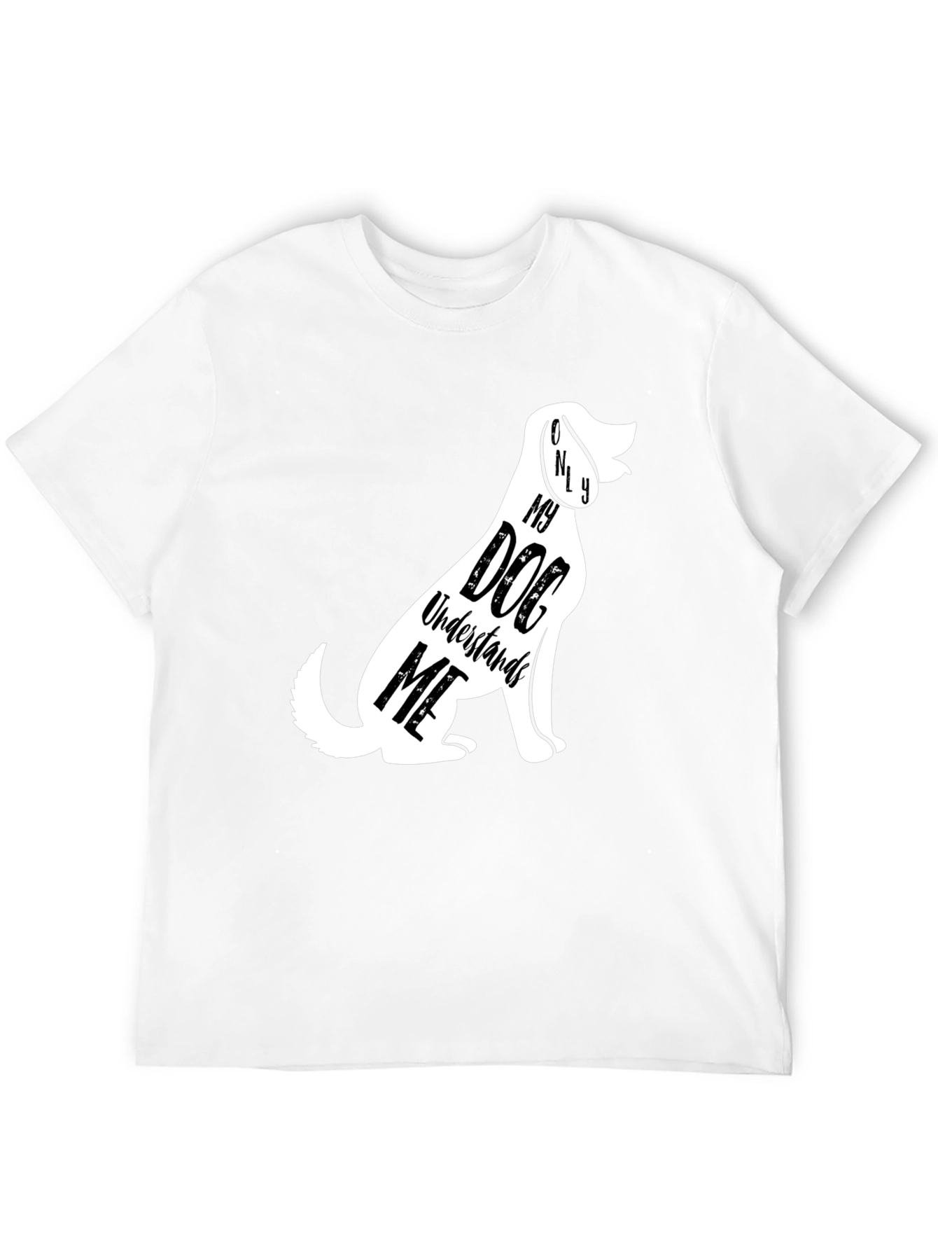 Black Dog Lover T-Shirt - Only My Dog Understands Me - Black view 12