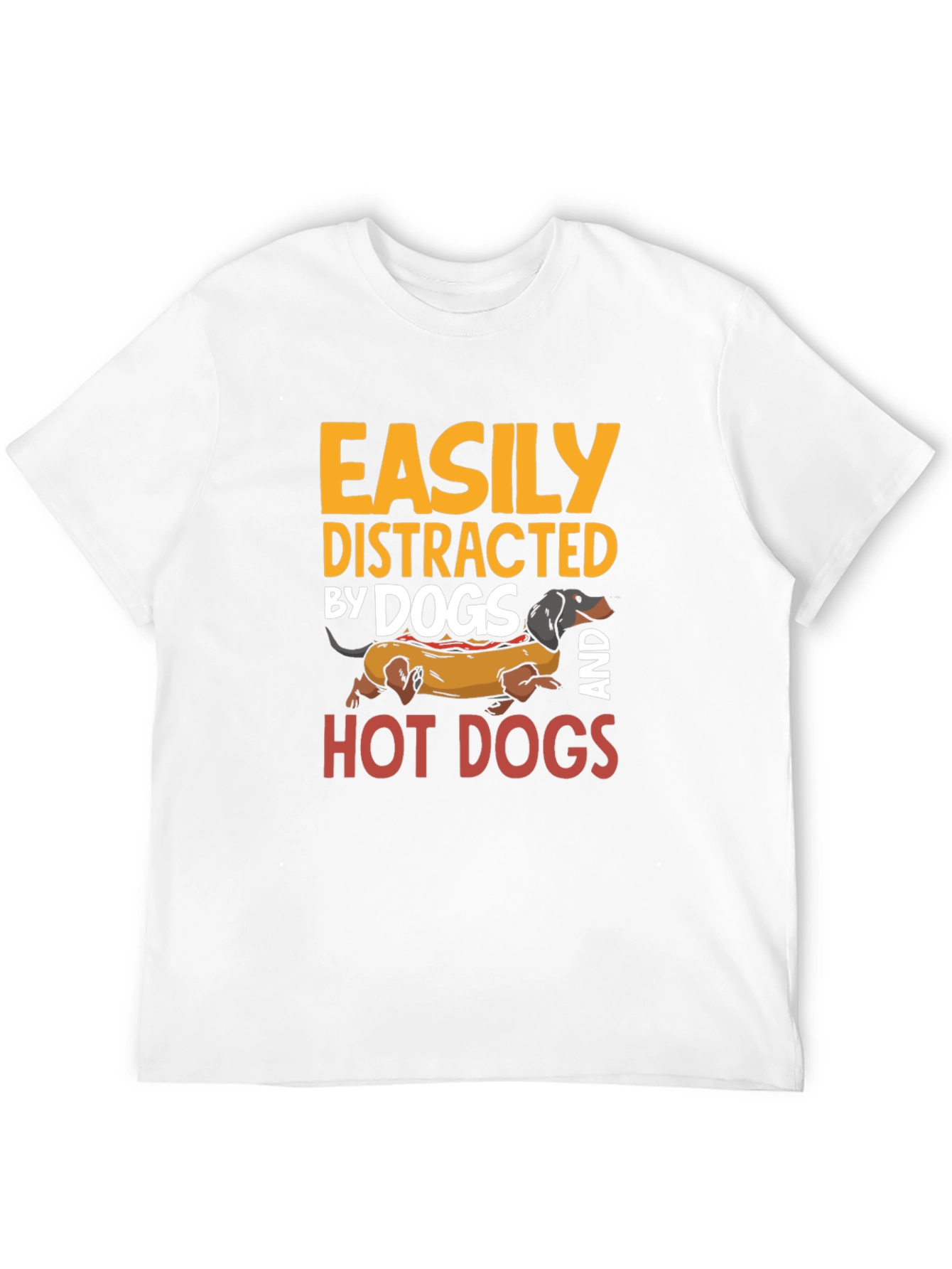 Easily Distracted By Dogs and Hot Dogs T-Shirt - 12