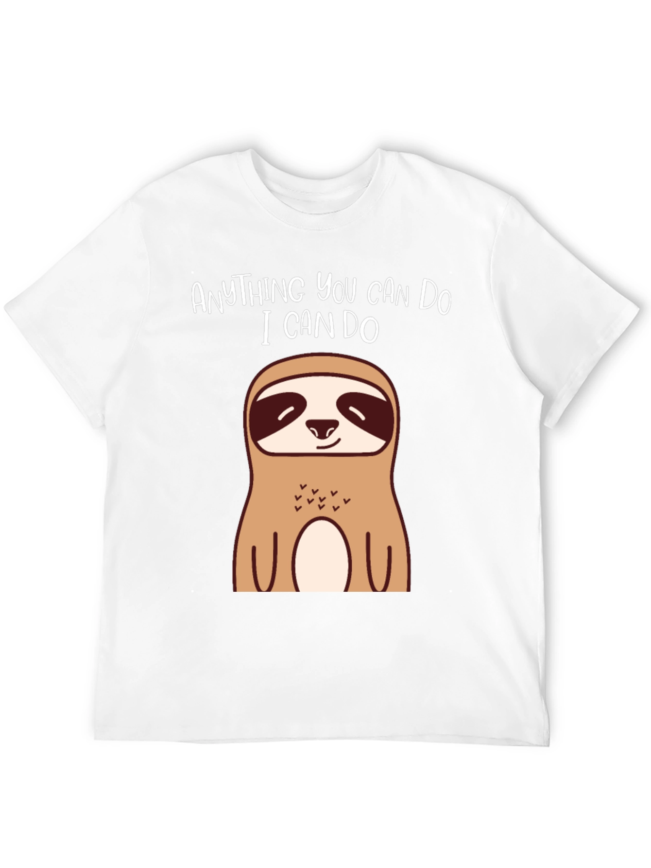 Black Funny Sloth T-Shirt - Anything You Can Do, I Can Do view 12