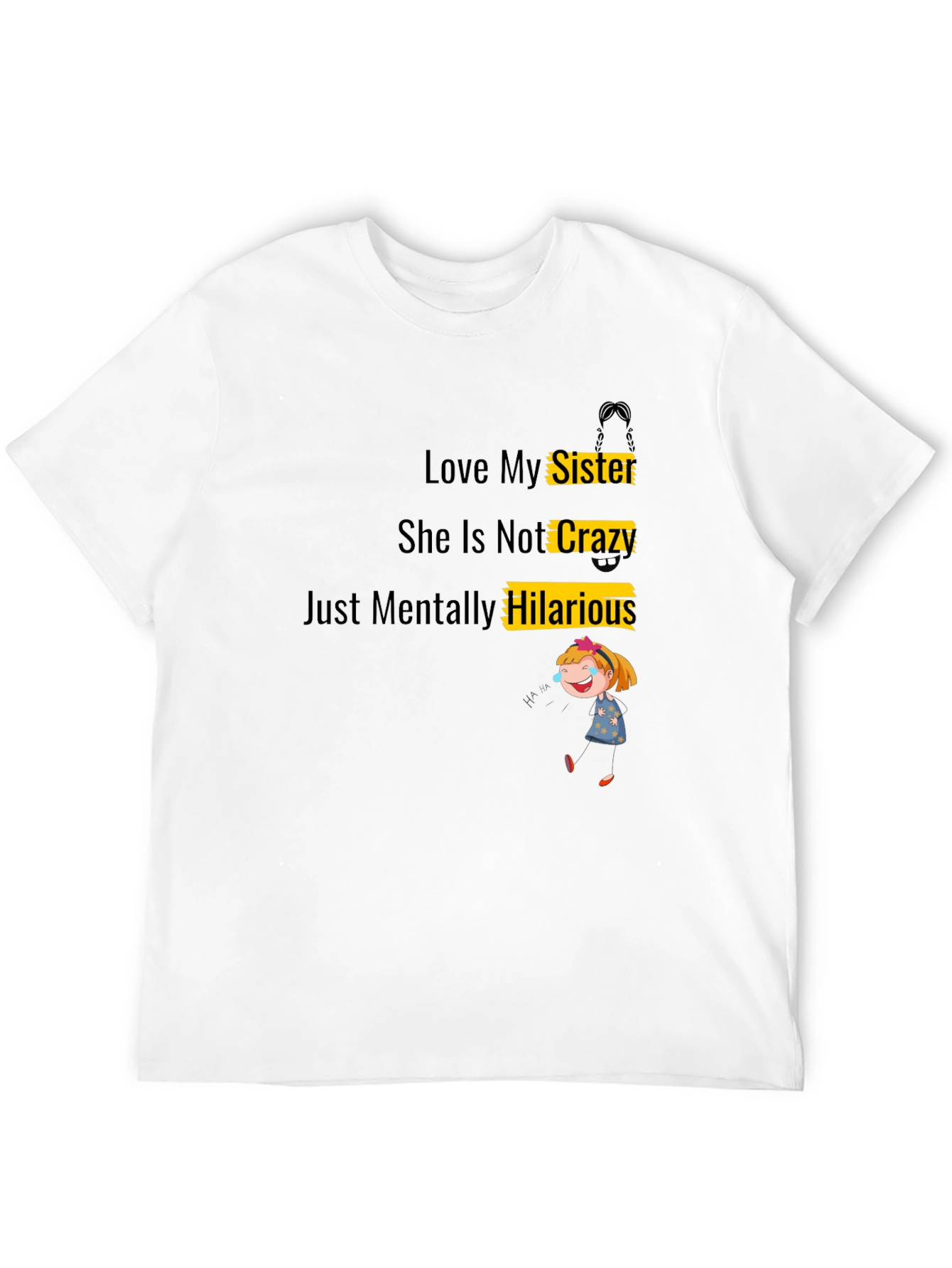 Black Love My Sister Graphic Tee - Funny Family Shirt view 12