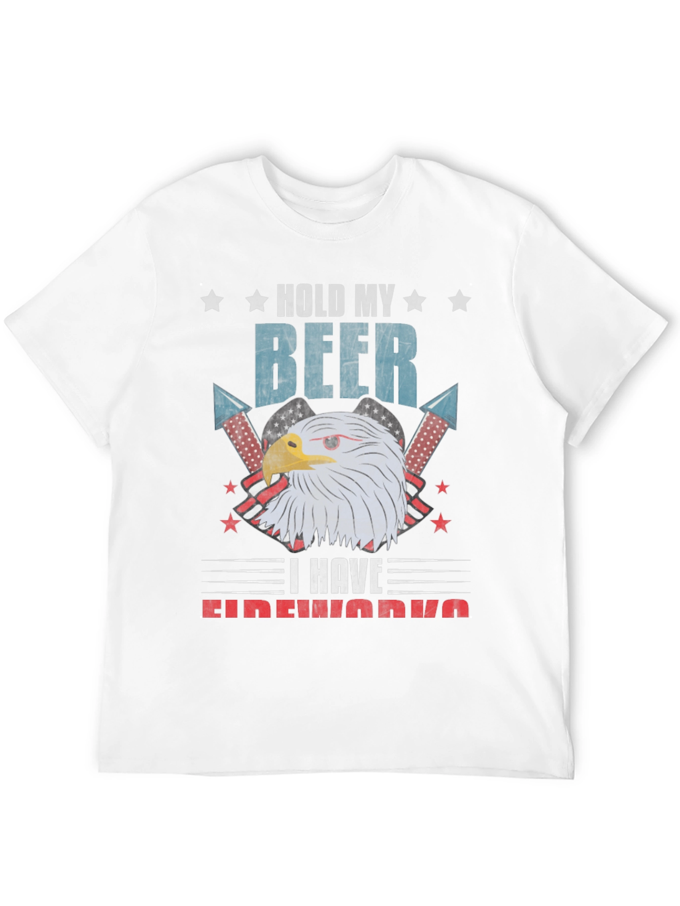 Black Hold My Beer Fireworks Patriotic Eagle T-Shirt view 12