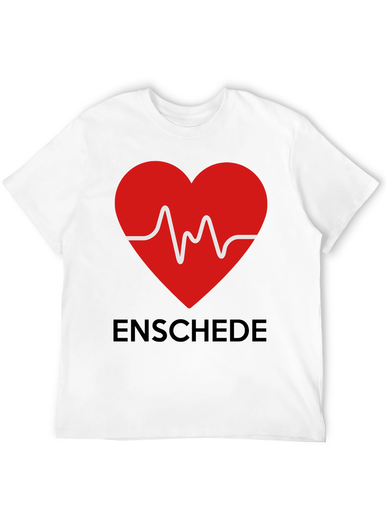 Black Enschede Heartbeat Graphic Tee - Soft Cotton Blend view 12