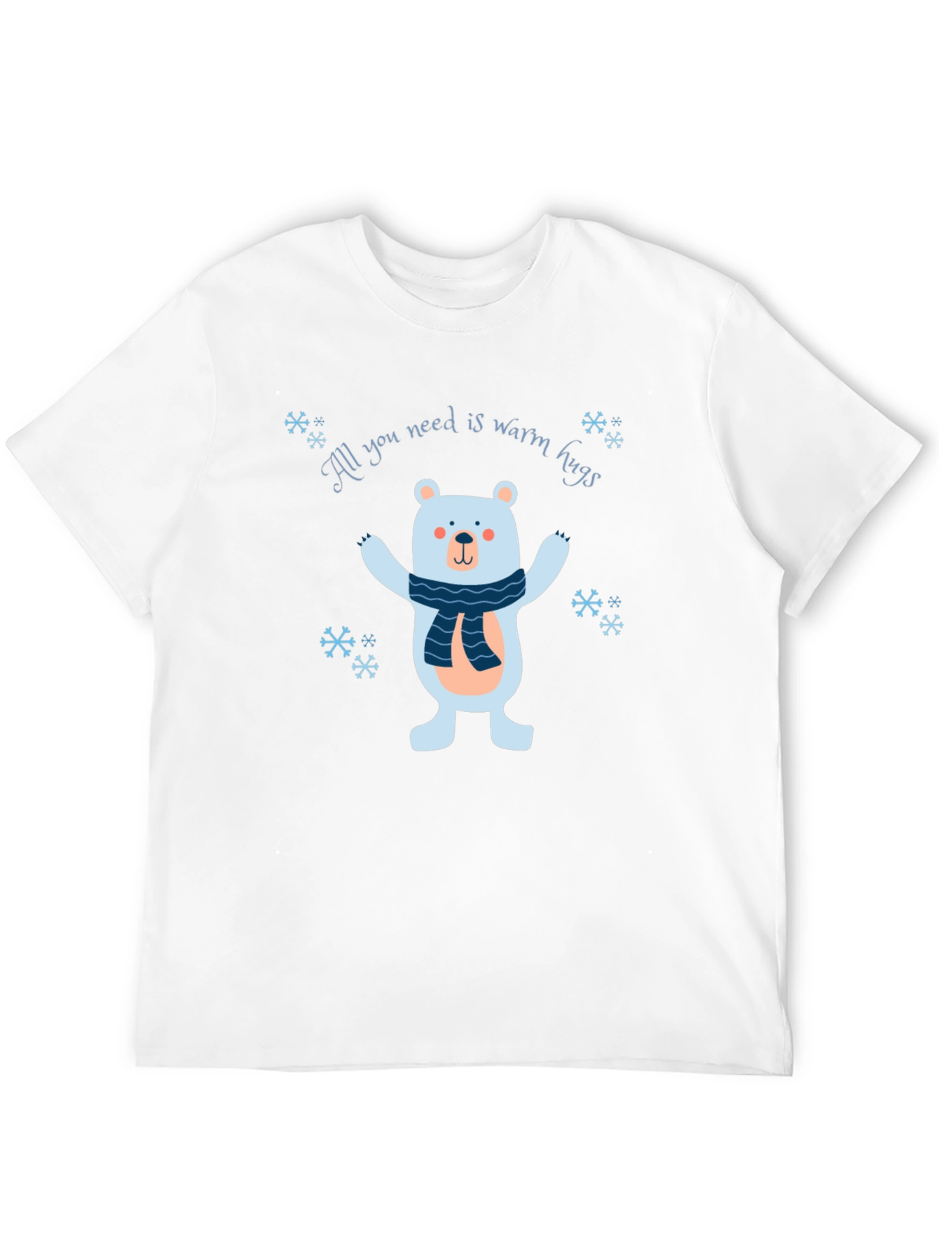 Black Warm Hugs Bear Graphic Tee - Cozy Winter Style view 12