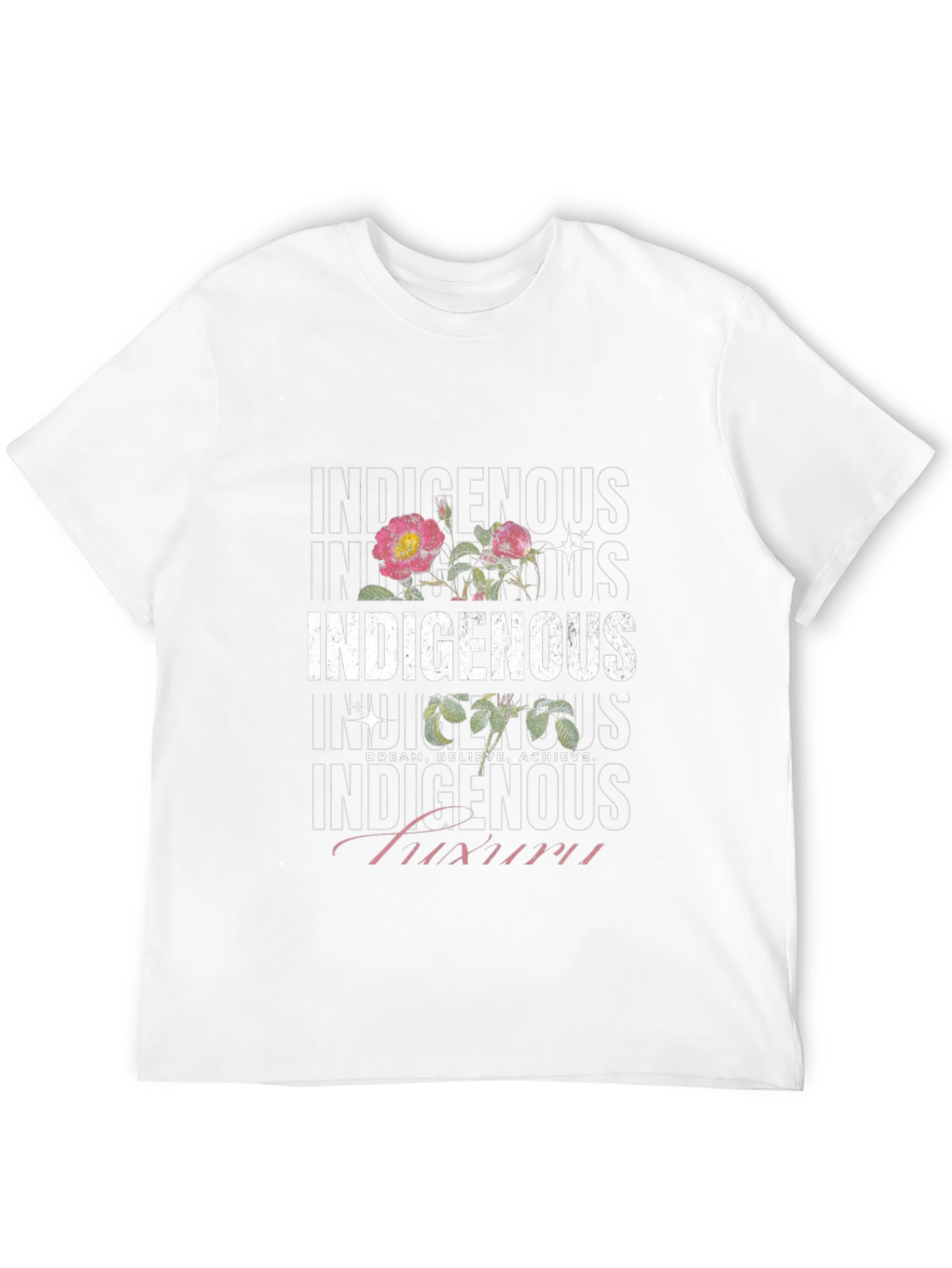 Black Indigenous Floral Print Black T-Shirt view 12