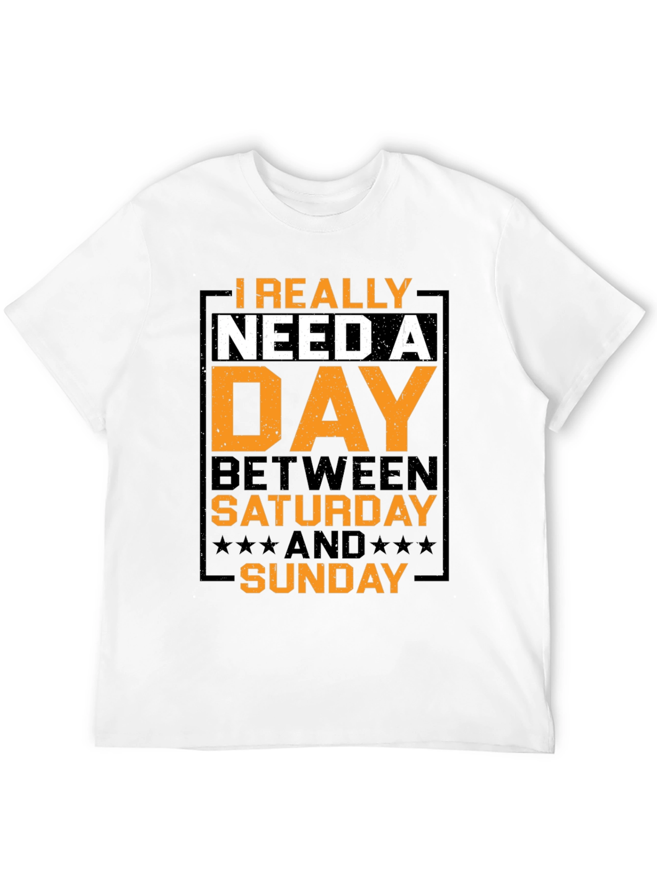 Black Humorous "Day Between" Graphic T-Shirt view 12