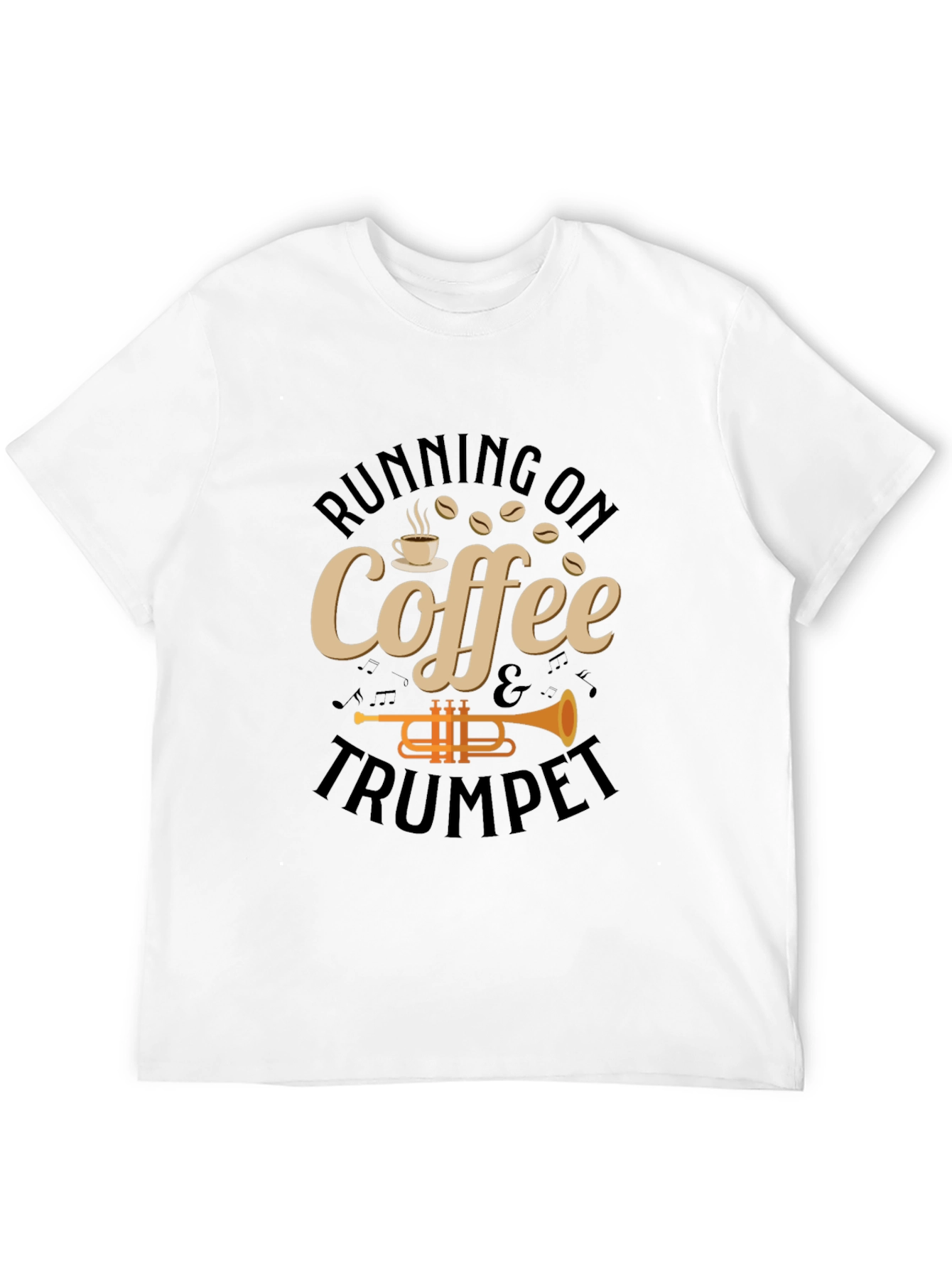 Black Coffee & Trumpet T-Shirt - Music Lover Tee view 12