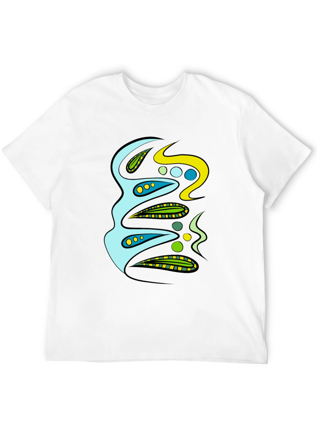 Black Abstract Graphic Print Black T-Shirt view 12