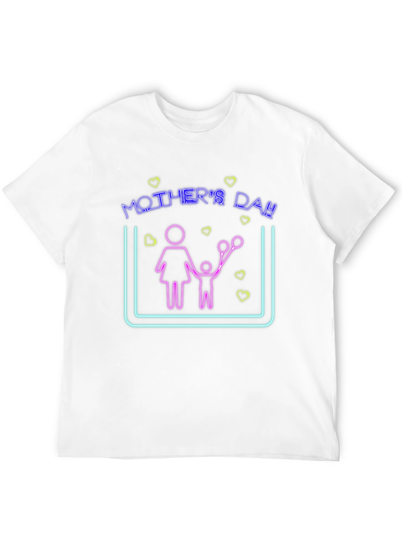 Black Mother's Day Graphic Tee - Neon Design view 12