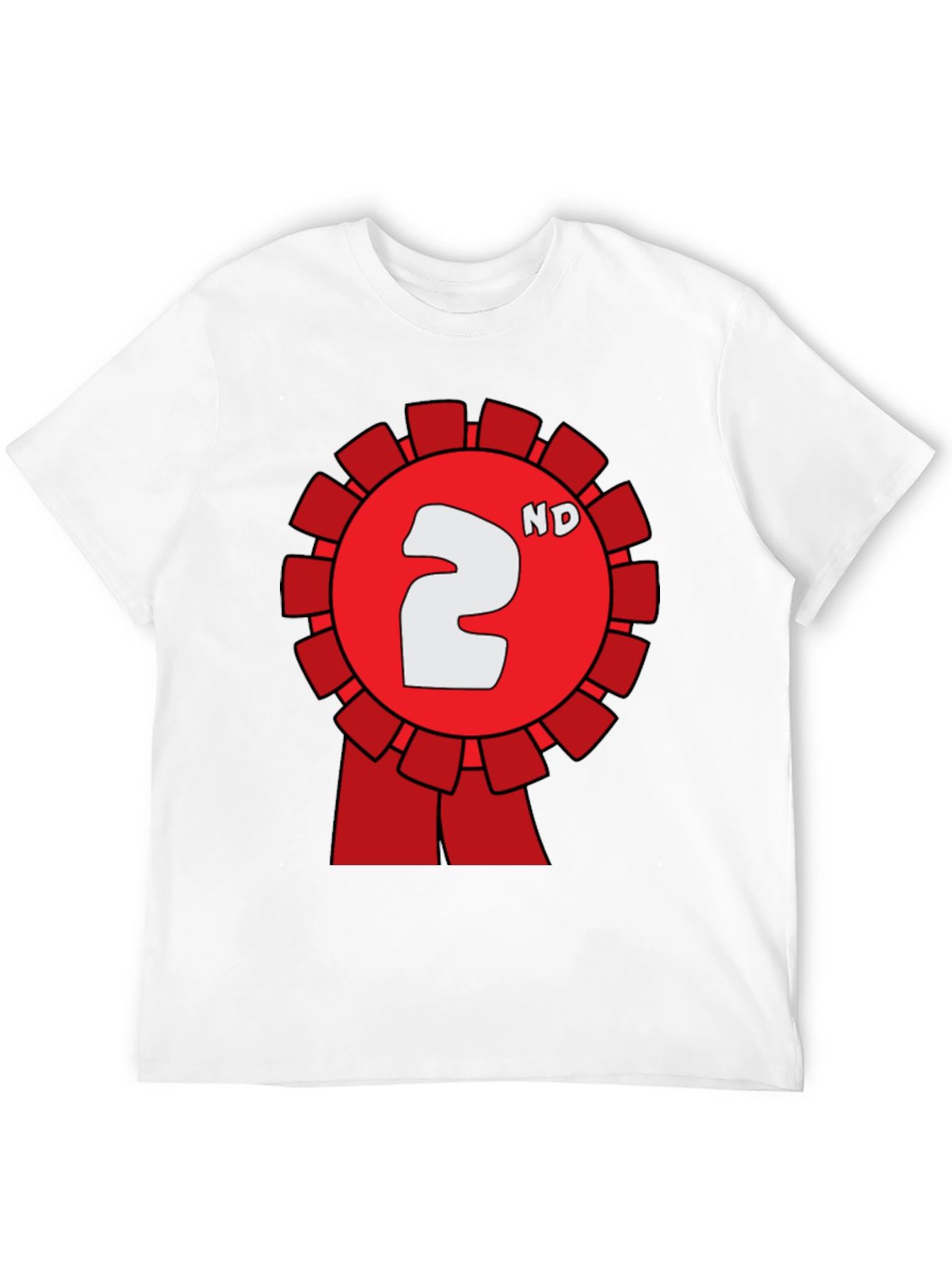 Black Second Place Award Ribbon T-Shirt view 12
