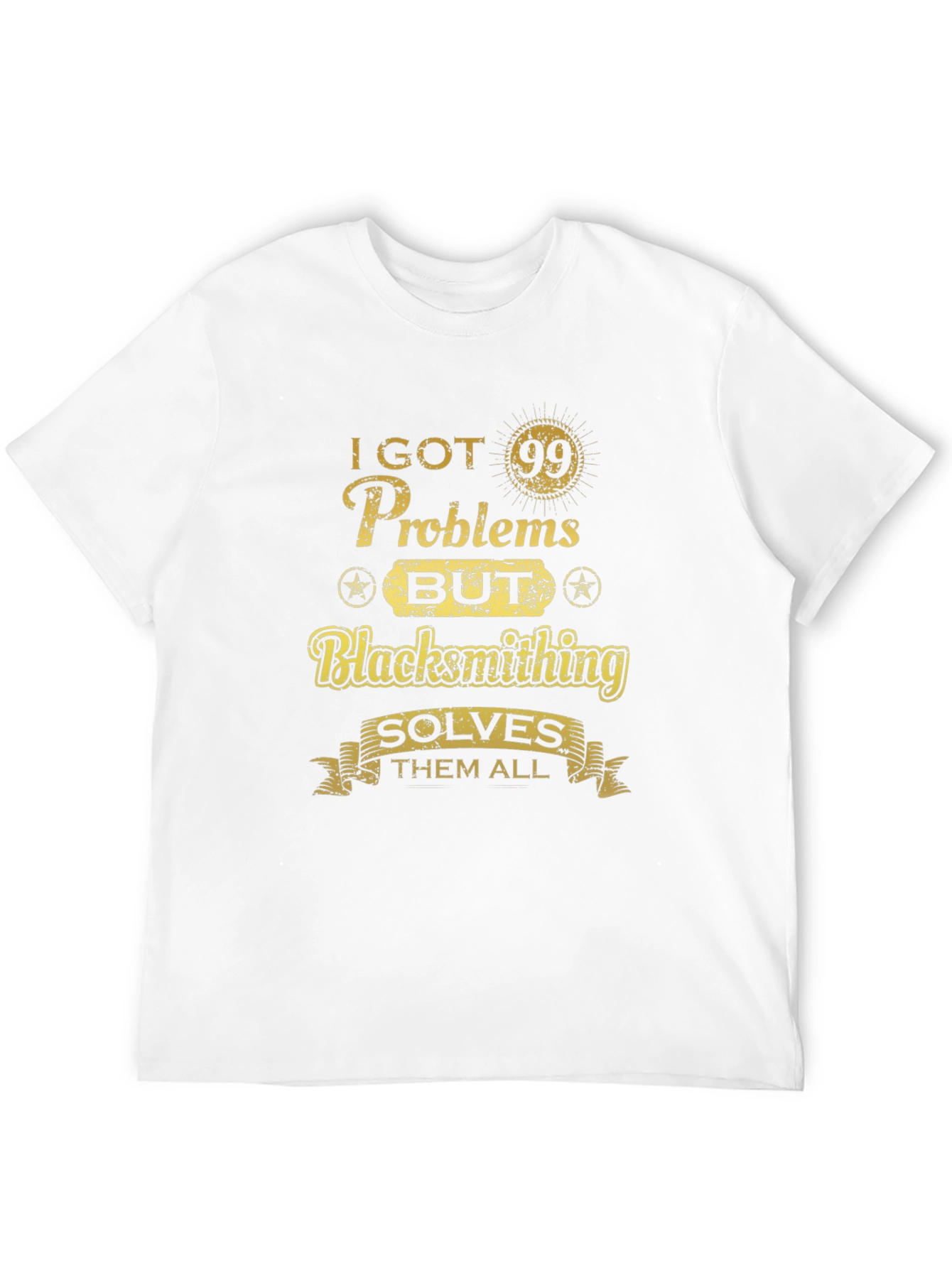 Black Blacksmithing Problems Solved Black T-shirt view 12