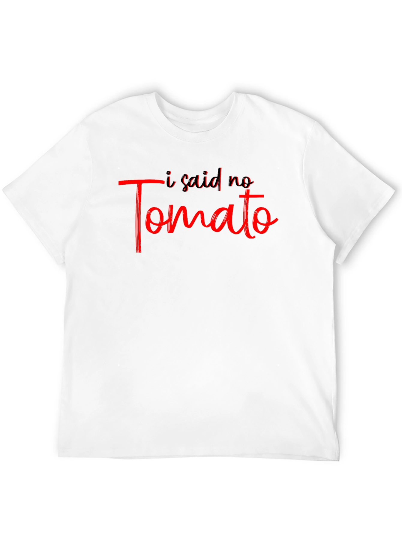 Black I Said No Tomato Graphic T-Shirt view 12