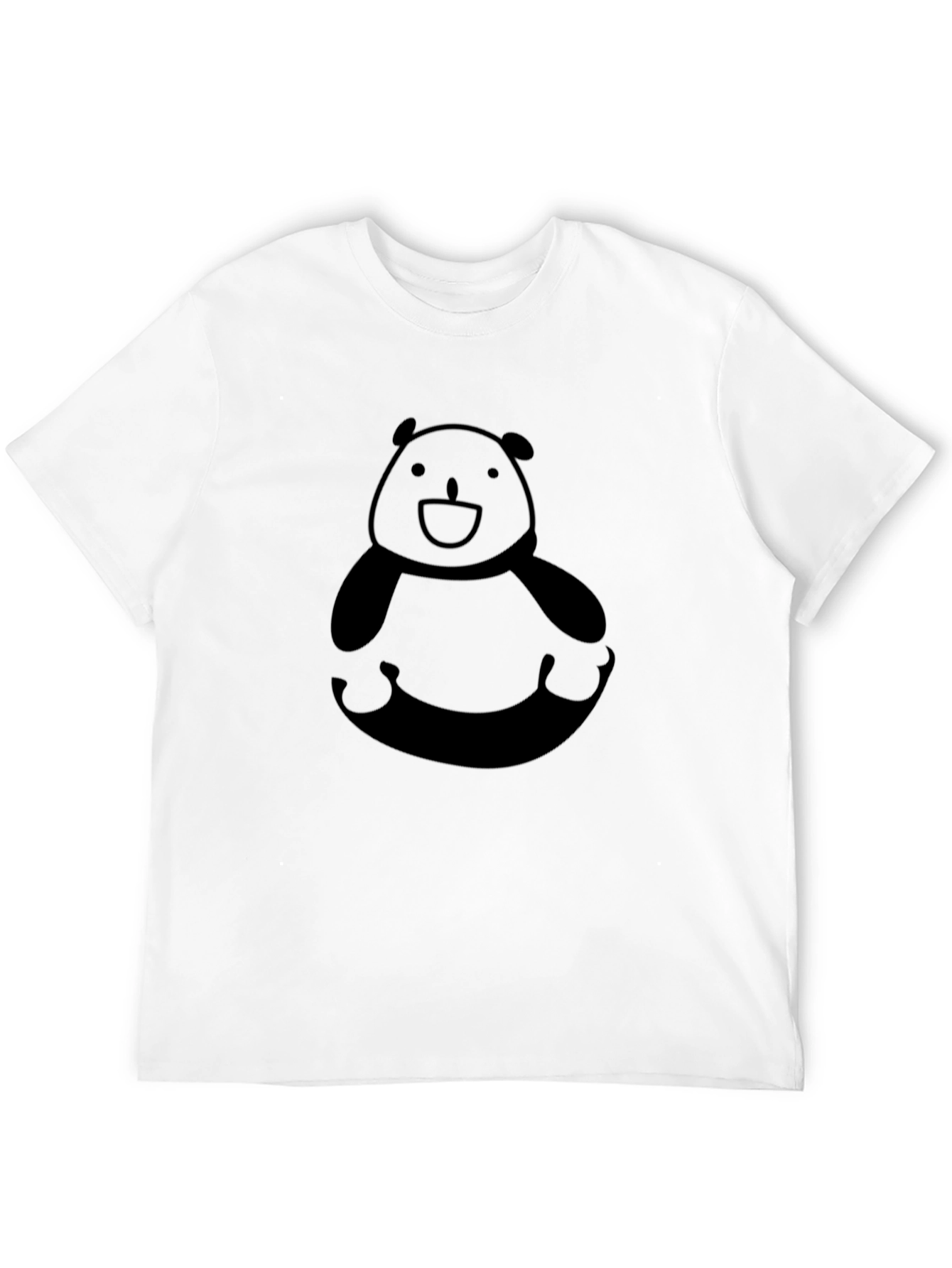 Black Panda Graphic Black T-Shirt - Casual Comfort view 12