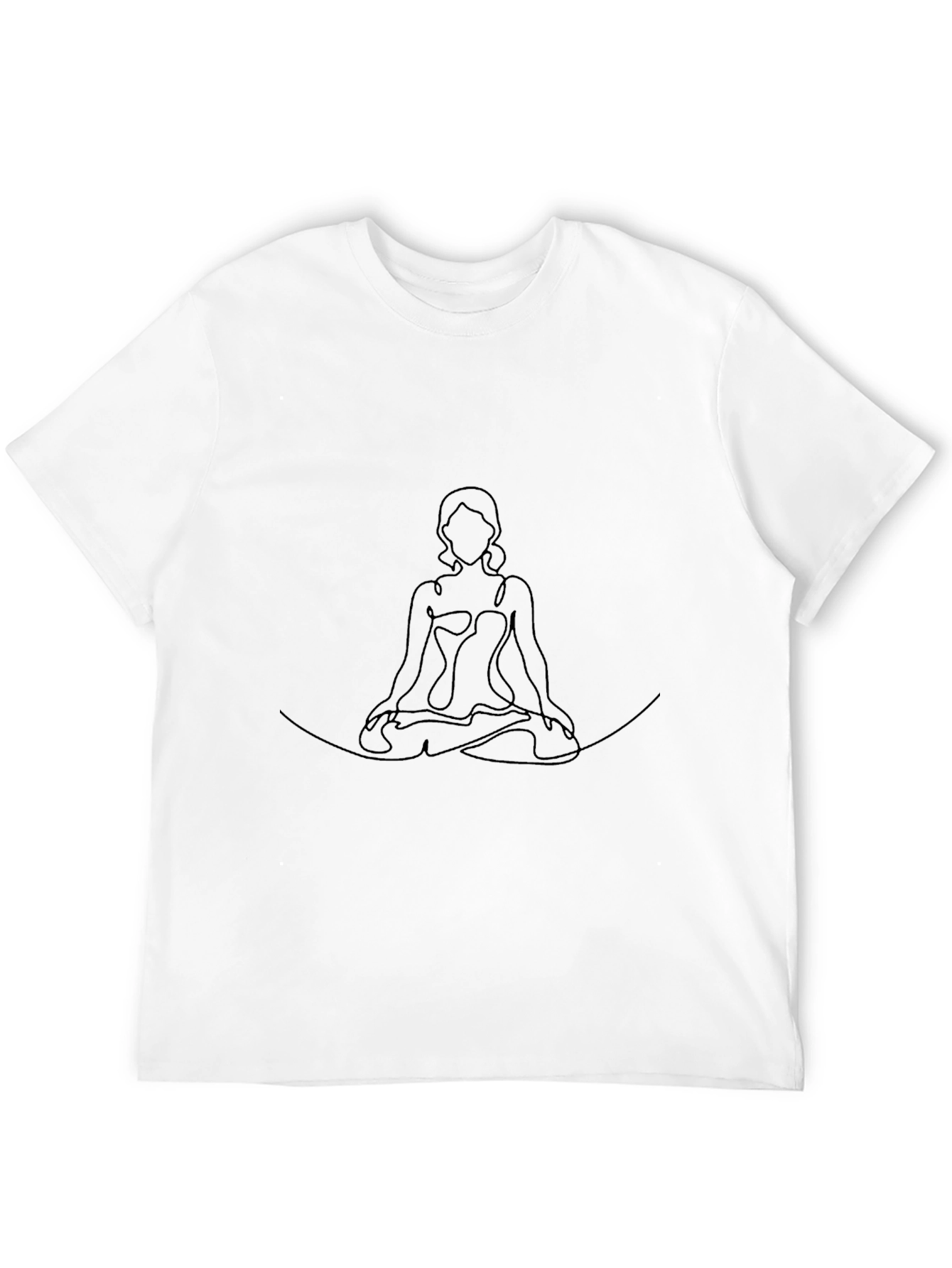 Black Yoga Pose Graphic Tee - Minimalist Design view 12