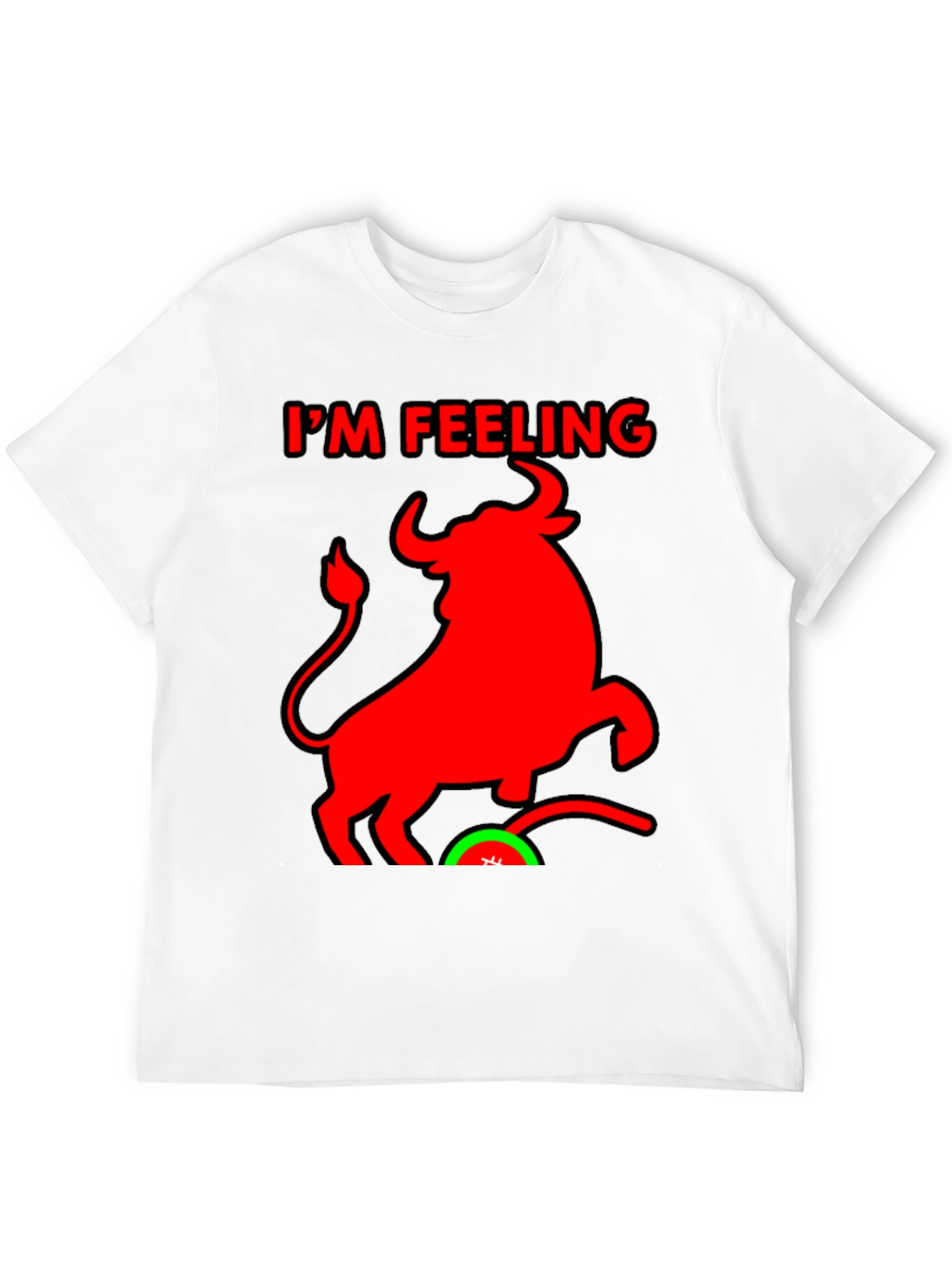 Black I'm Feeling Bullish Black T-Shirt view 12