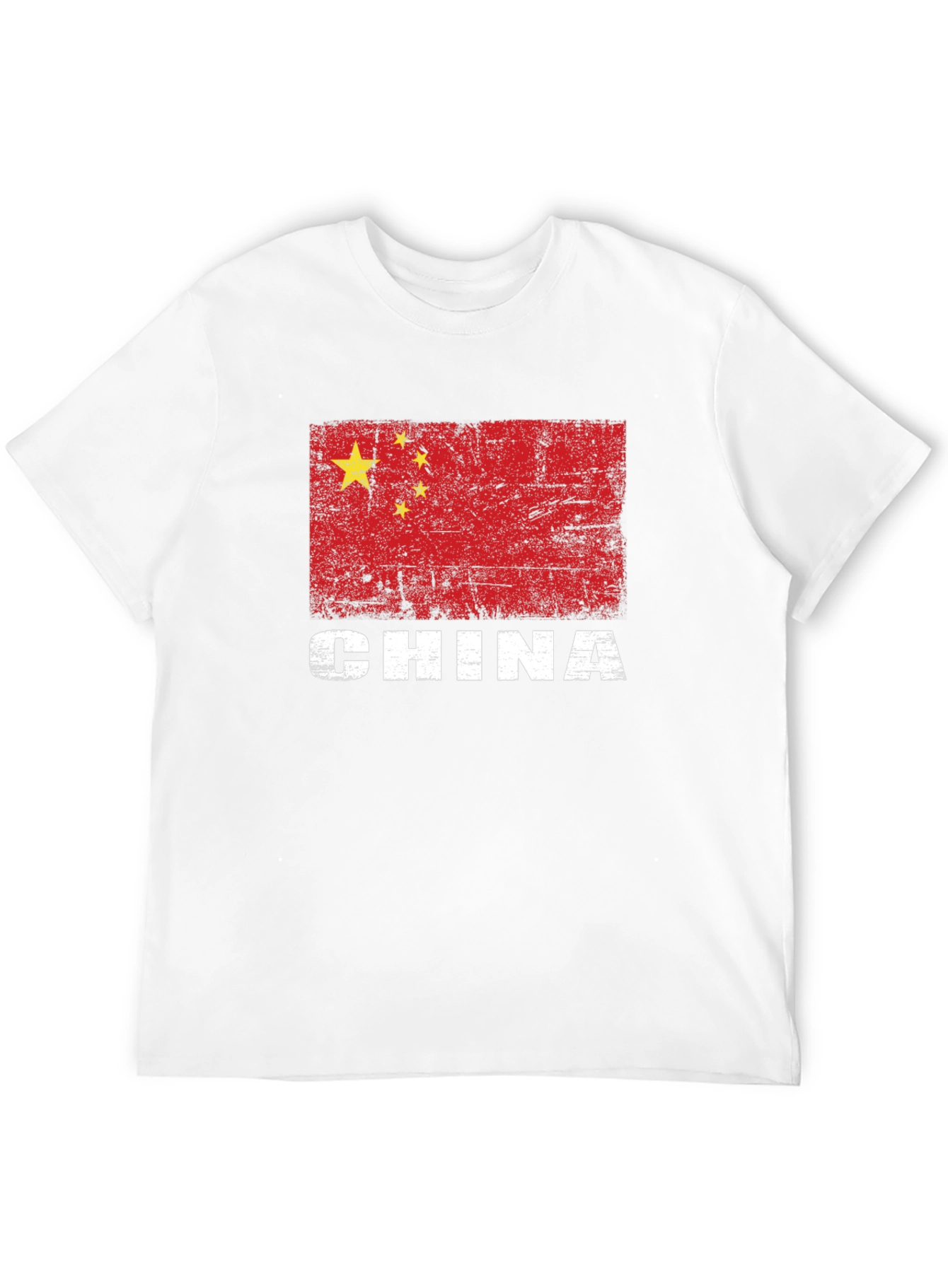 China Flag T-Shirt - Distressed Graphic Tee - 12