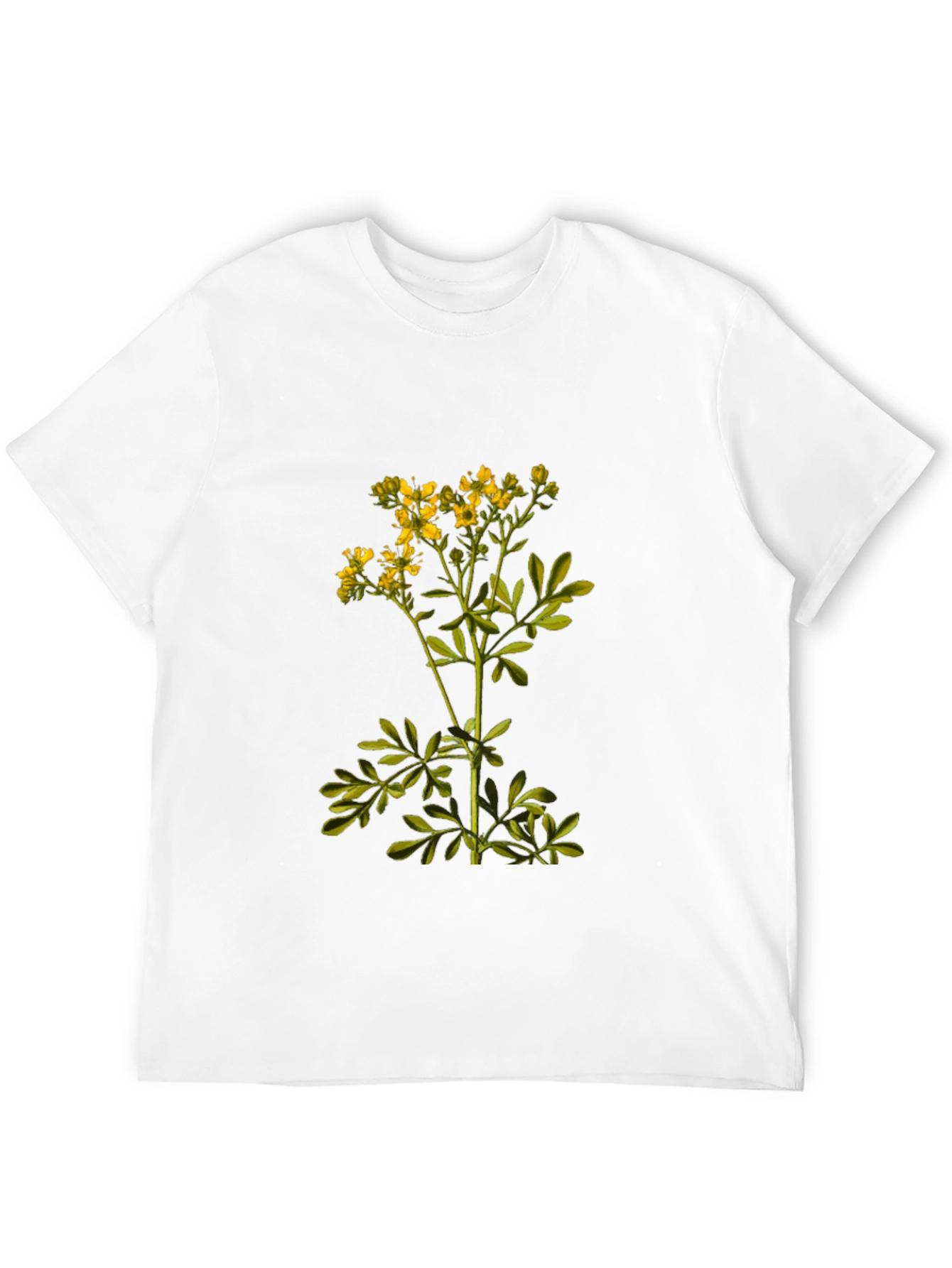 Black Botanical Print Black T-Shirt view 12