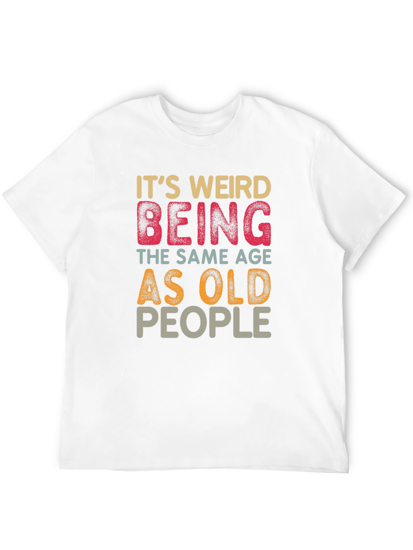 Black Funny 'Same Age as Old People' Graphic T-Shirt view 12