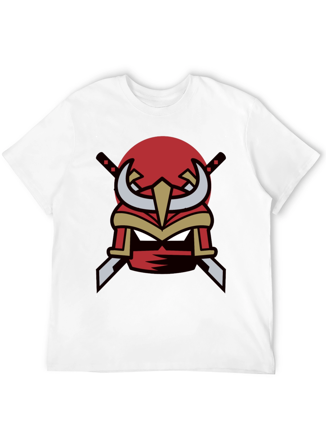 Black Red Ninja Mask Graphic Tee - Cool Samurai Style view 12