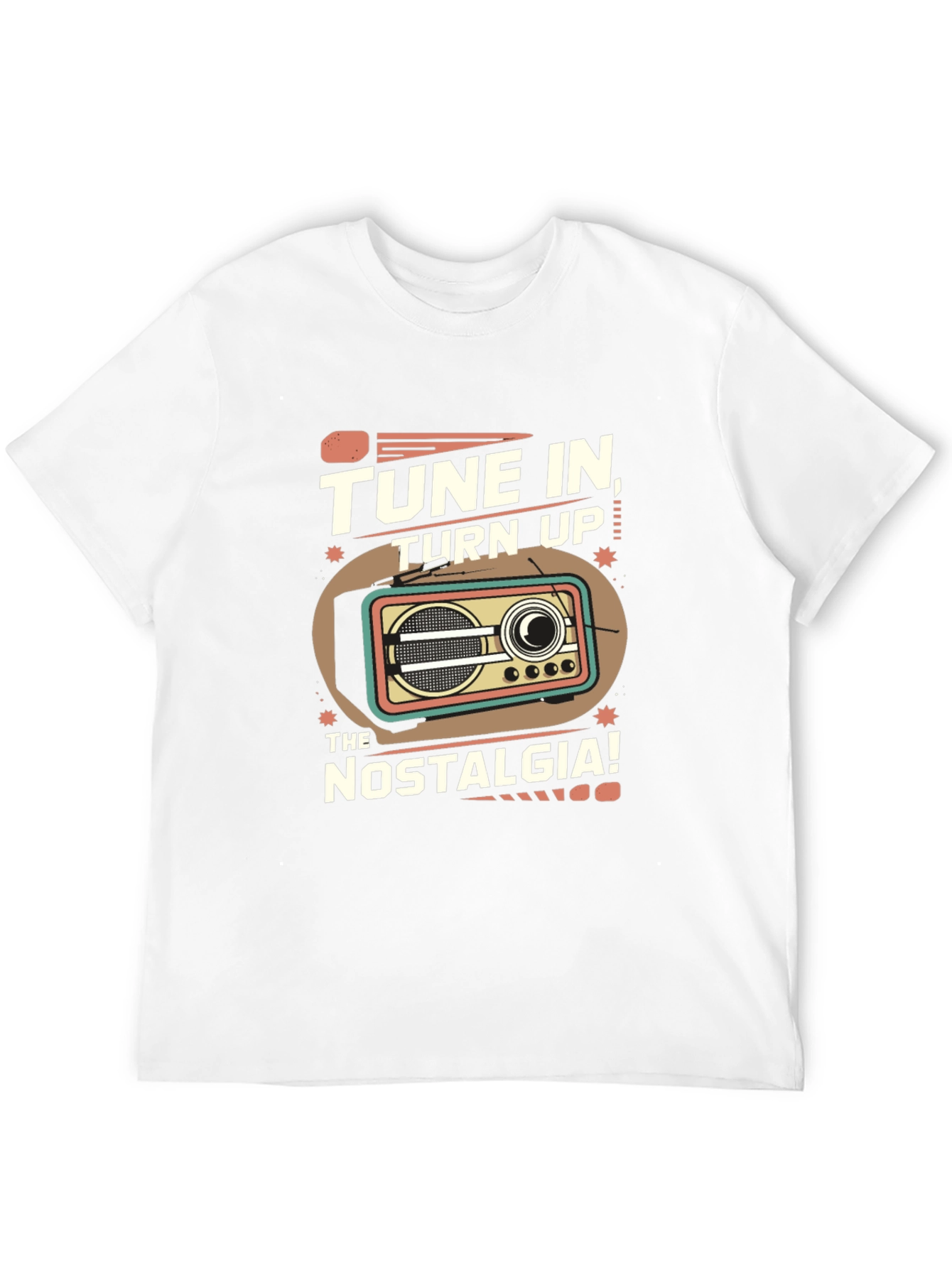 Black Tune In Nostalgia Retro Radio T-Shirt view 12