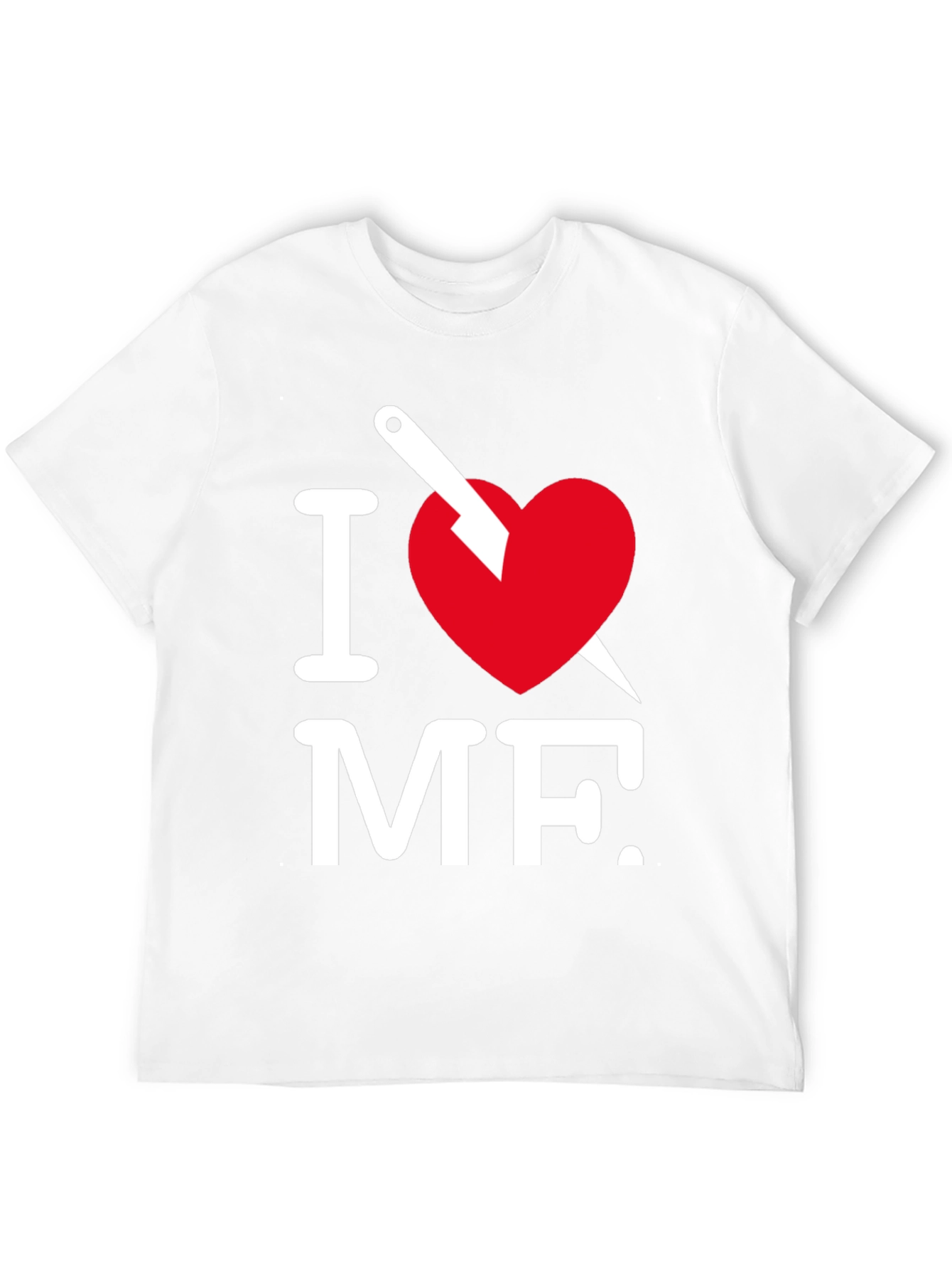Black I Heart MF Graphic Tee - Black Crew Neck T-Shirt view 12